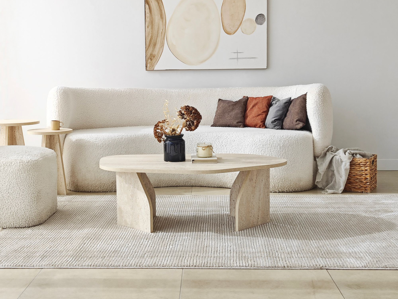 Mesa de centro Kailua 2814 (Travertino claro)