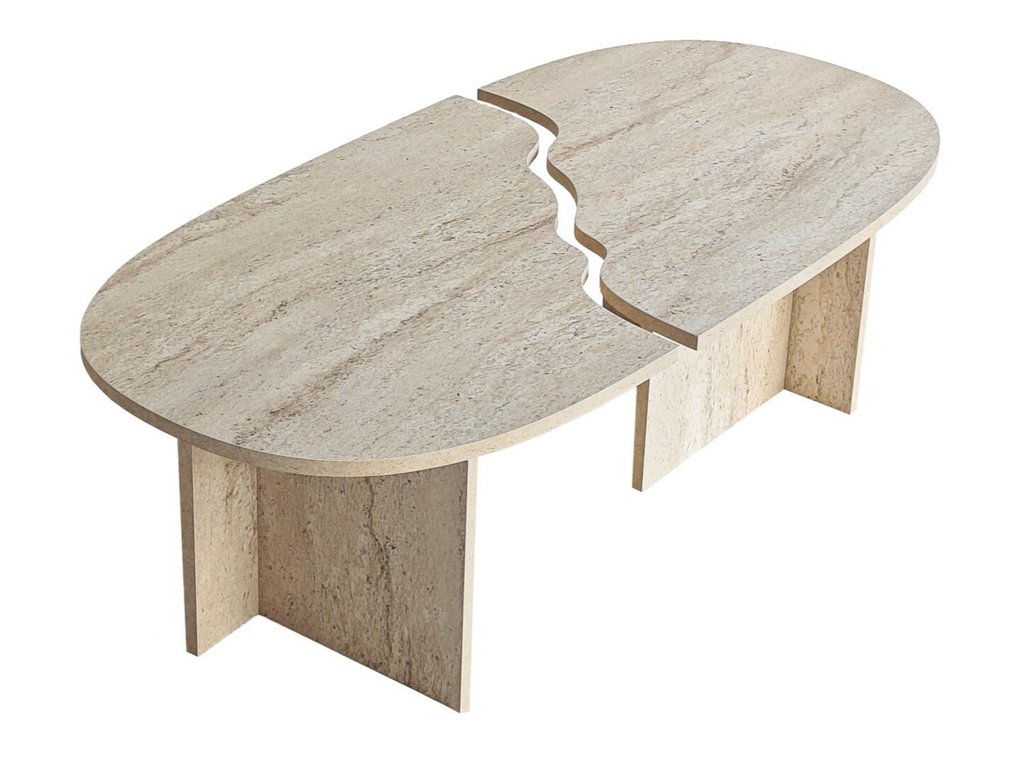Mesa de centro Kailua 2817 (Travertino claro)