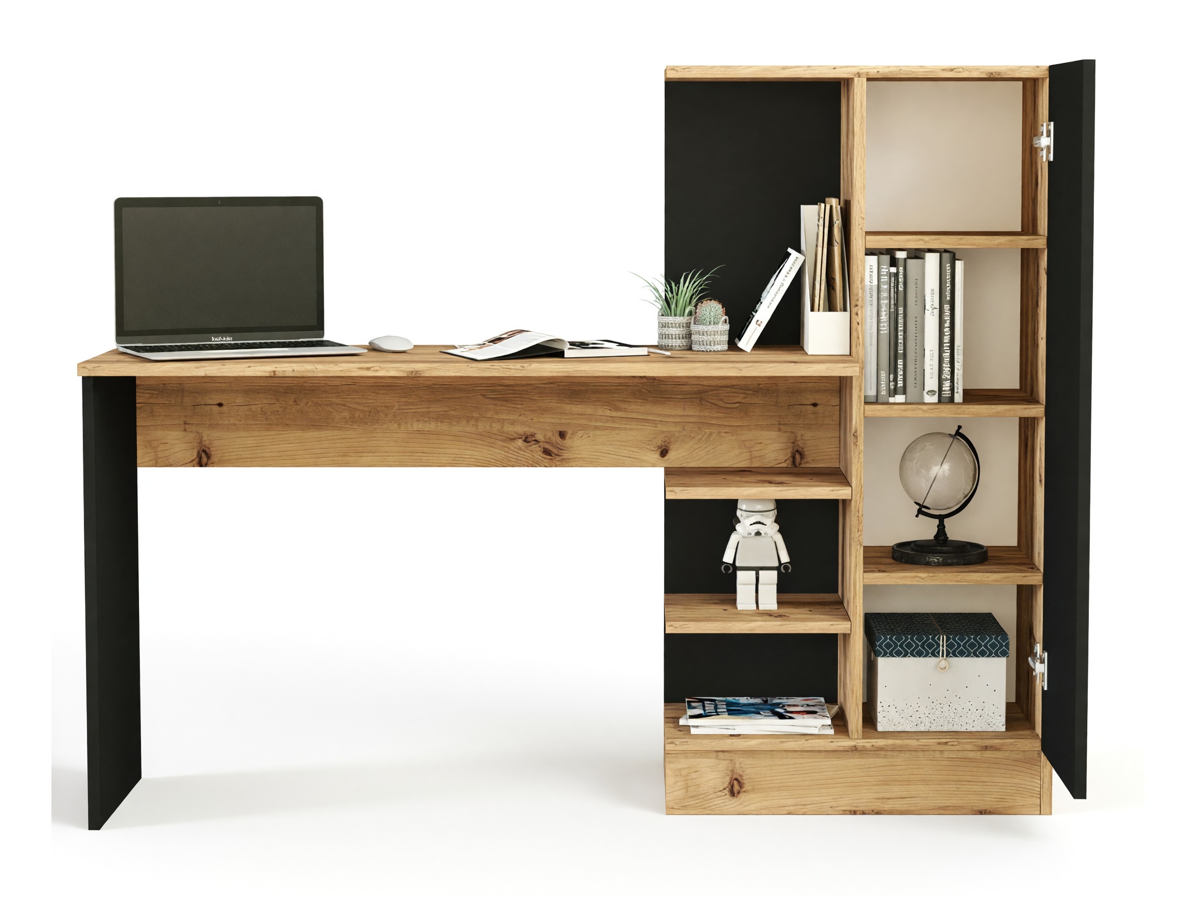 Mesa de oficina Kailua 109 (Pino + Negro)