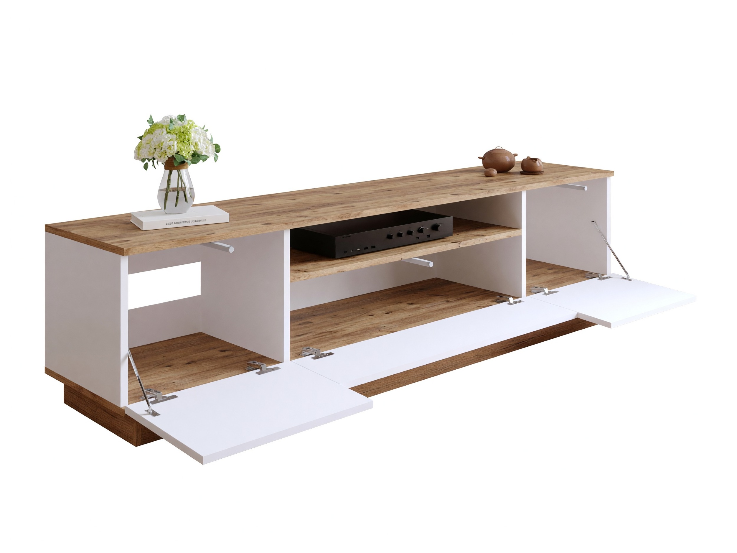 Mueble TV Kailua 105 (Blanco + Pino)