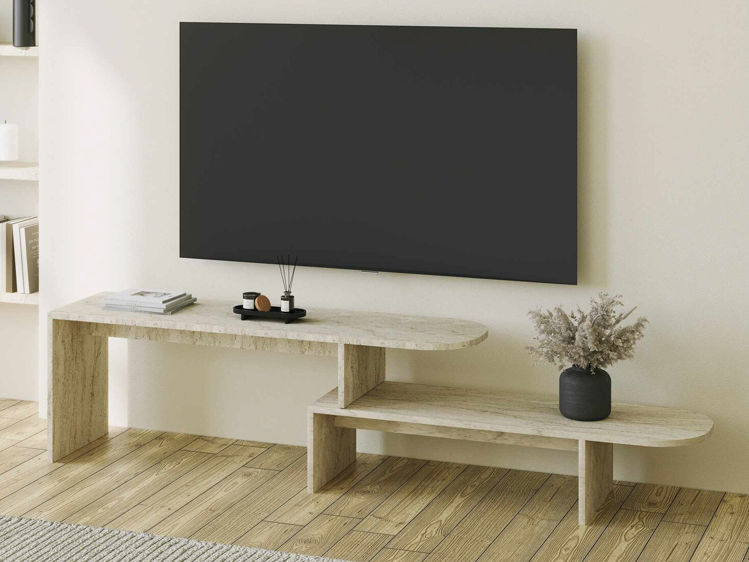 Mueble TV Kailua 2818 (Travertino claro)