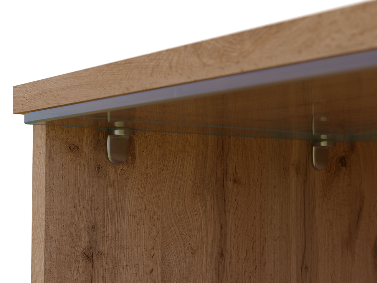 Mueble TV Scientia (Blanco + Blanco brillante)