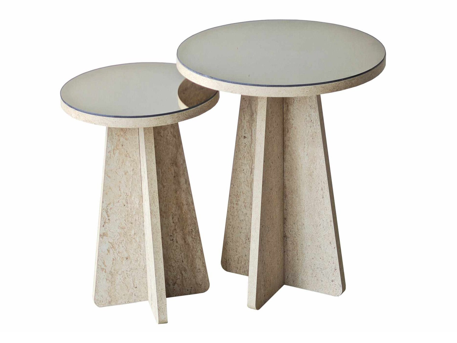 Conjunto de mesas auxiliares Kailua 2821 (Travertino claro)