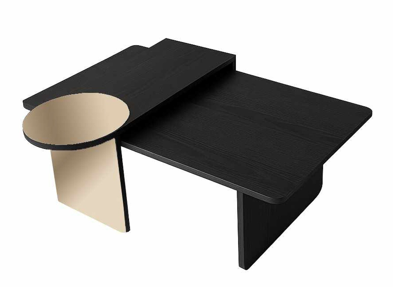 Conjunto mesa de centro Kailua 2822 (Negro)