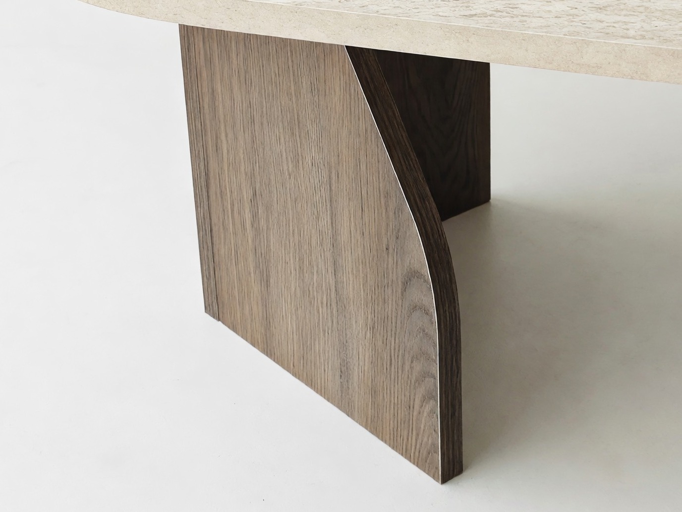 Mesa de centro Kailua 2637 (Travertino claro + Nogal)