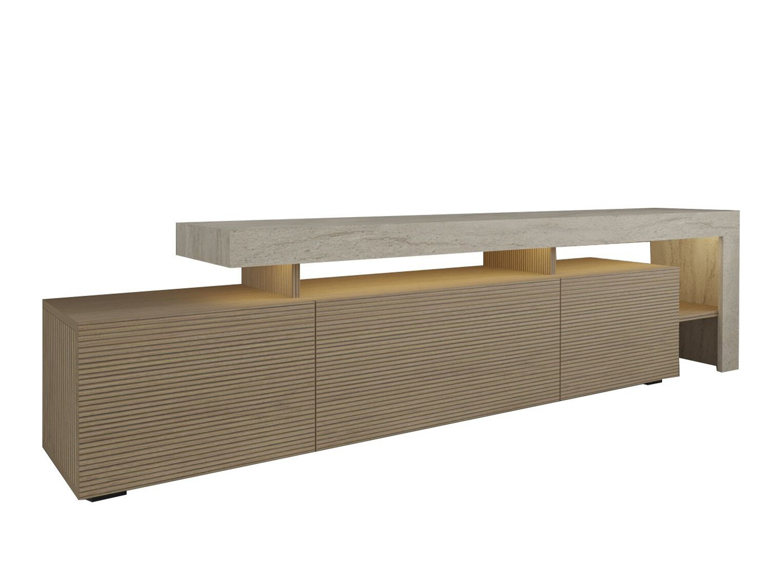 Mueble TV Kailua 292 (Roble + Travertino claro)