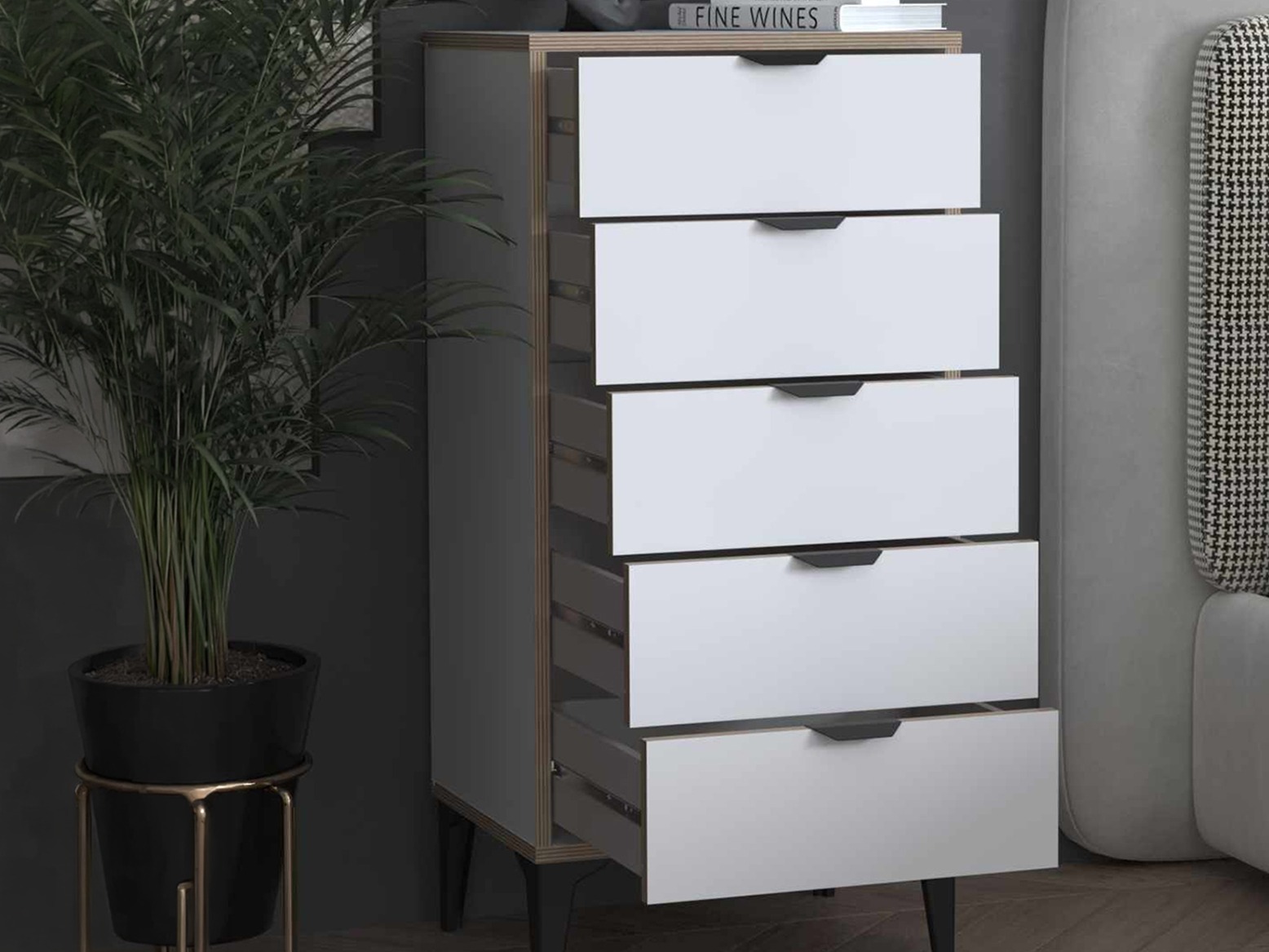 Cómoda Elbtalu 107 (Blanco)