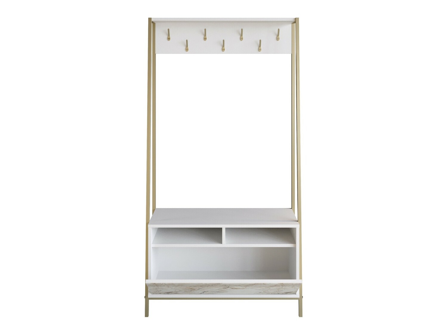 Conjunto para recibidor Kailua 462 (Blanco + Dorado)