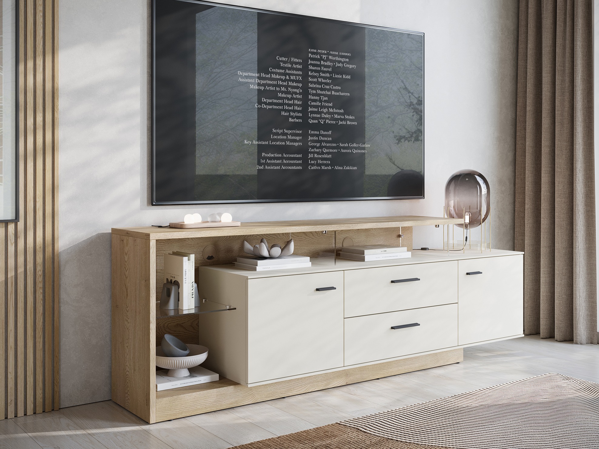 Mueble TV Avicoro 106 (Roble Sonoma + Cachemira)