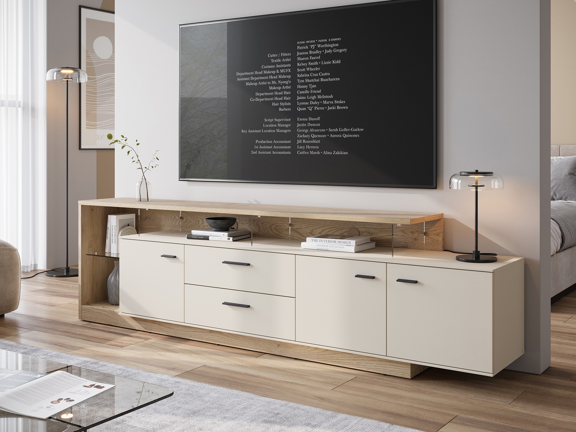 Mueble TV Avicoro 107 (Roble Sonoma + Cachemira)