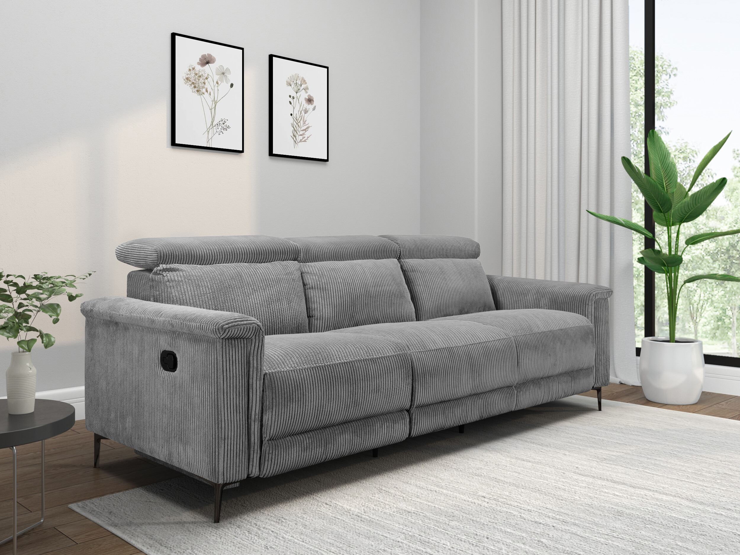 Sofá reclinable Denton 1498 (Gris claro)