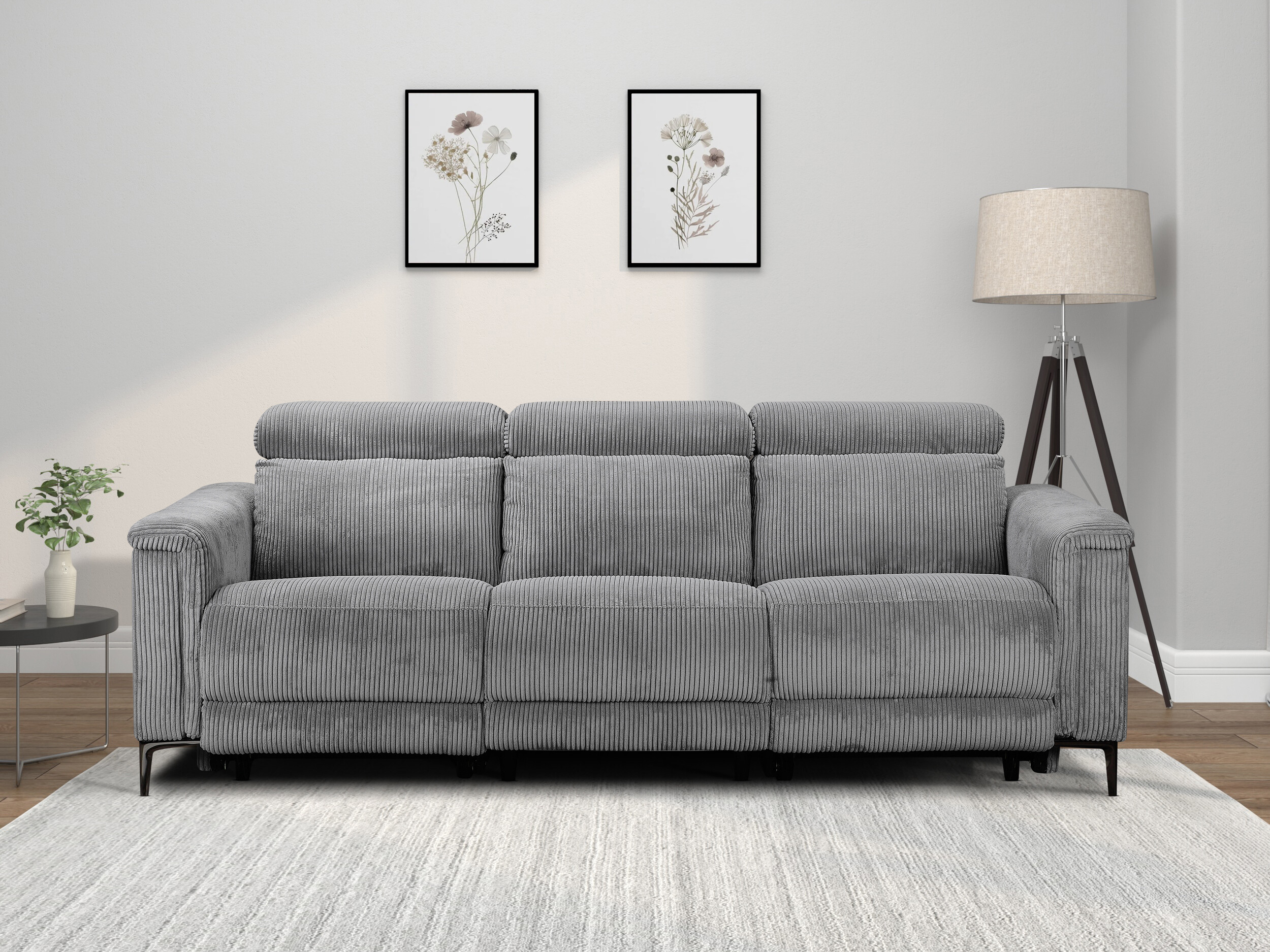 Sofá reclinable Denton 1498 (Gris claro)