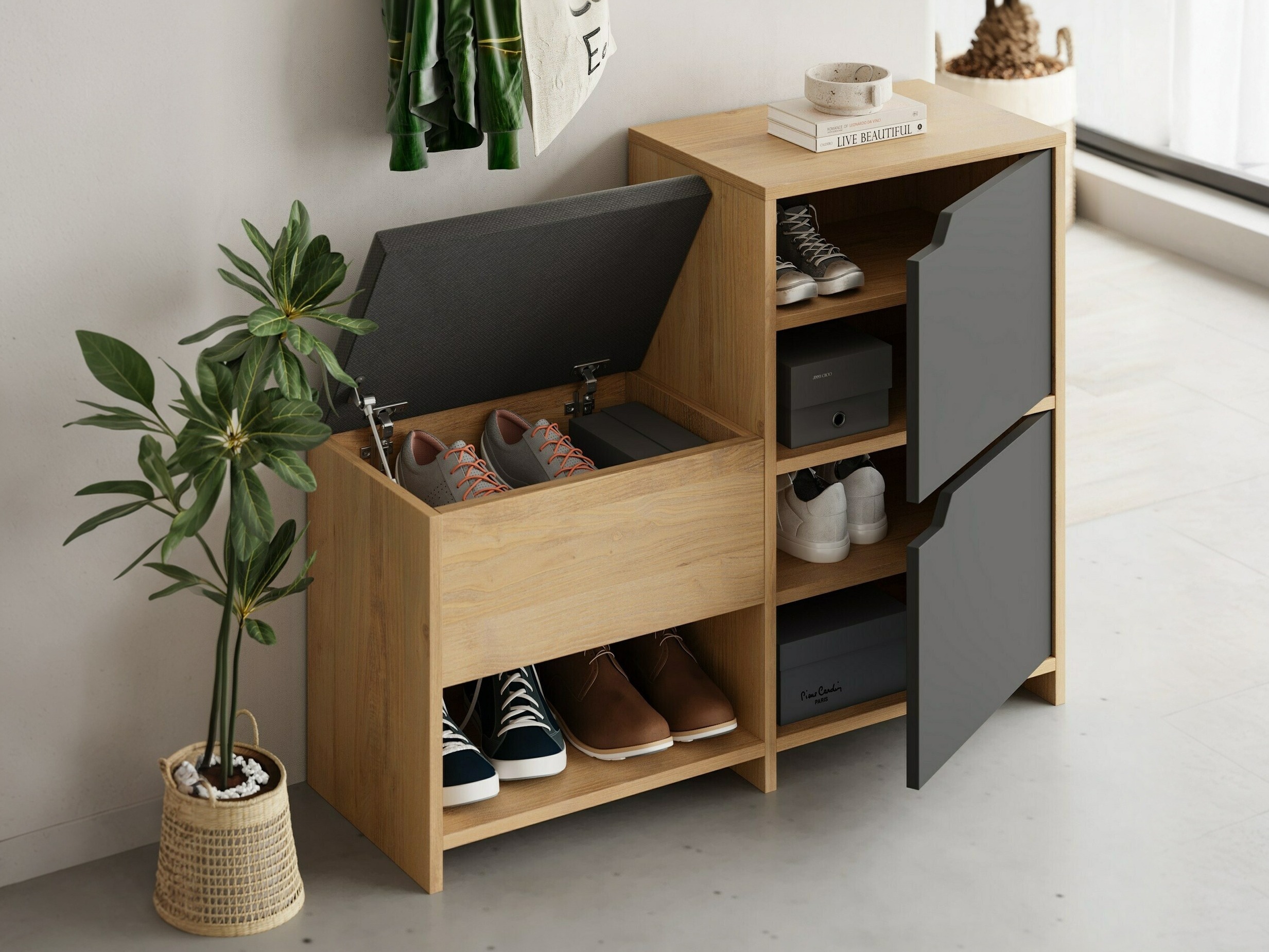 Zapatero Kailua 2150 (Antracita + Roble)