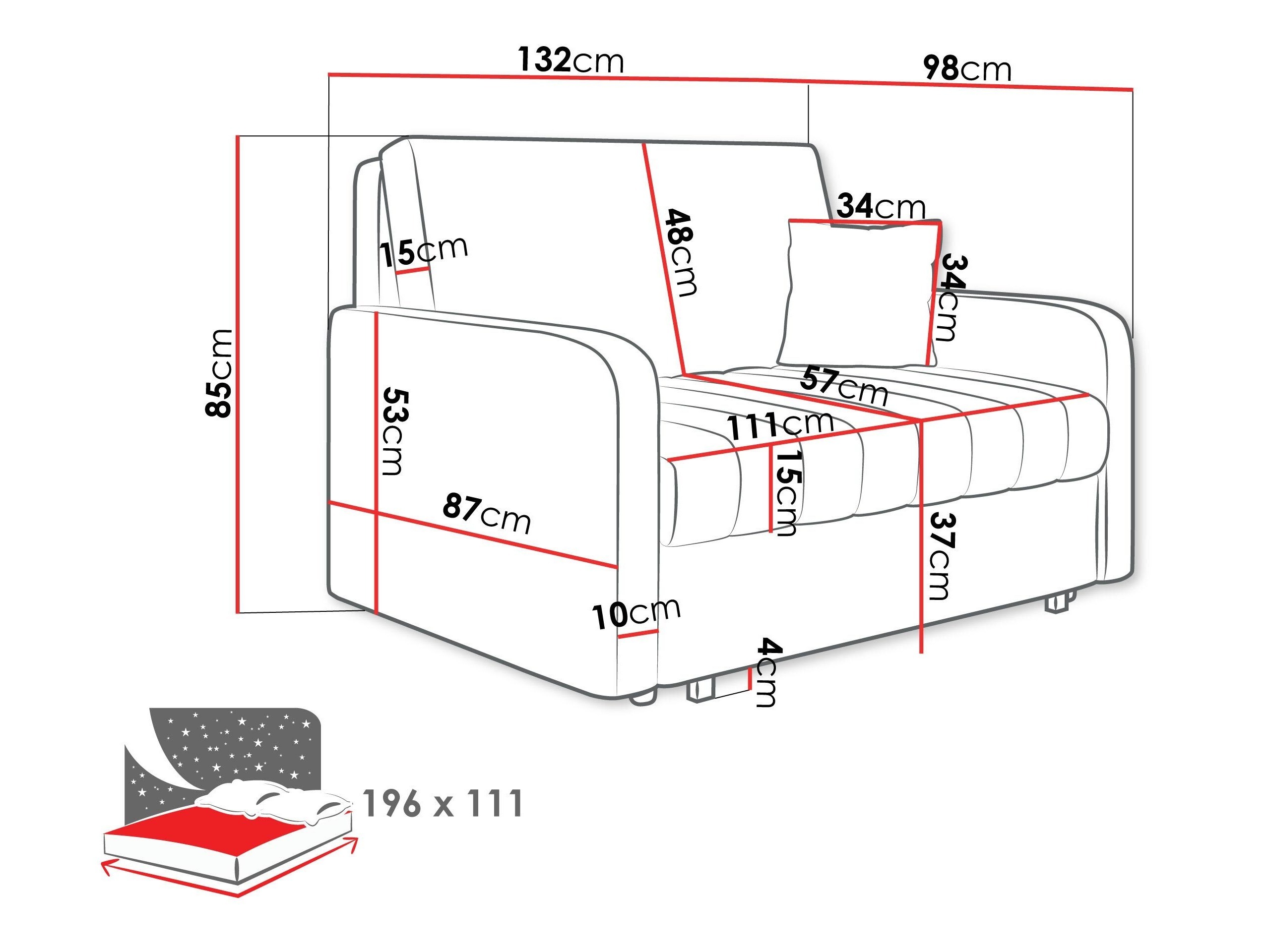 Sofá cama Columbus 259 (Polo 872)