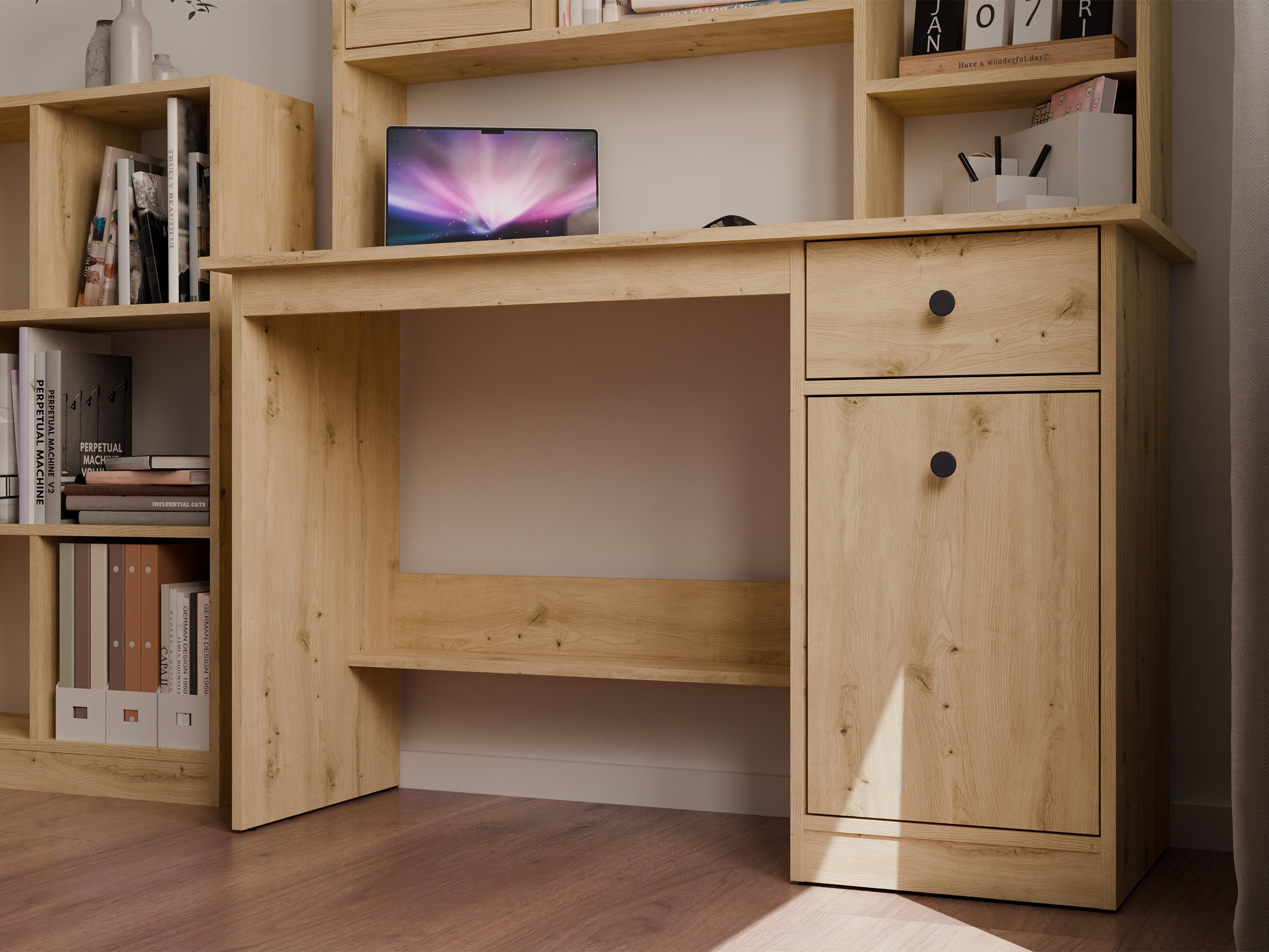 Mesa de oficina Mandeville 376 (Roble Artisan)
