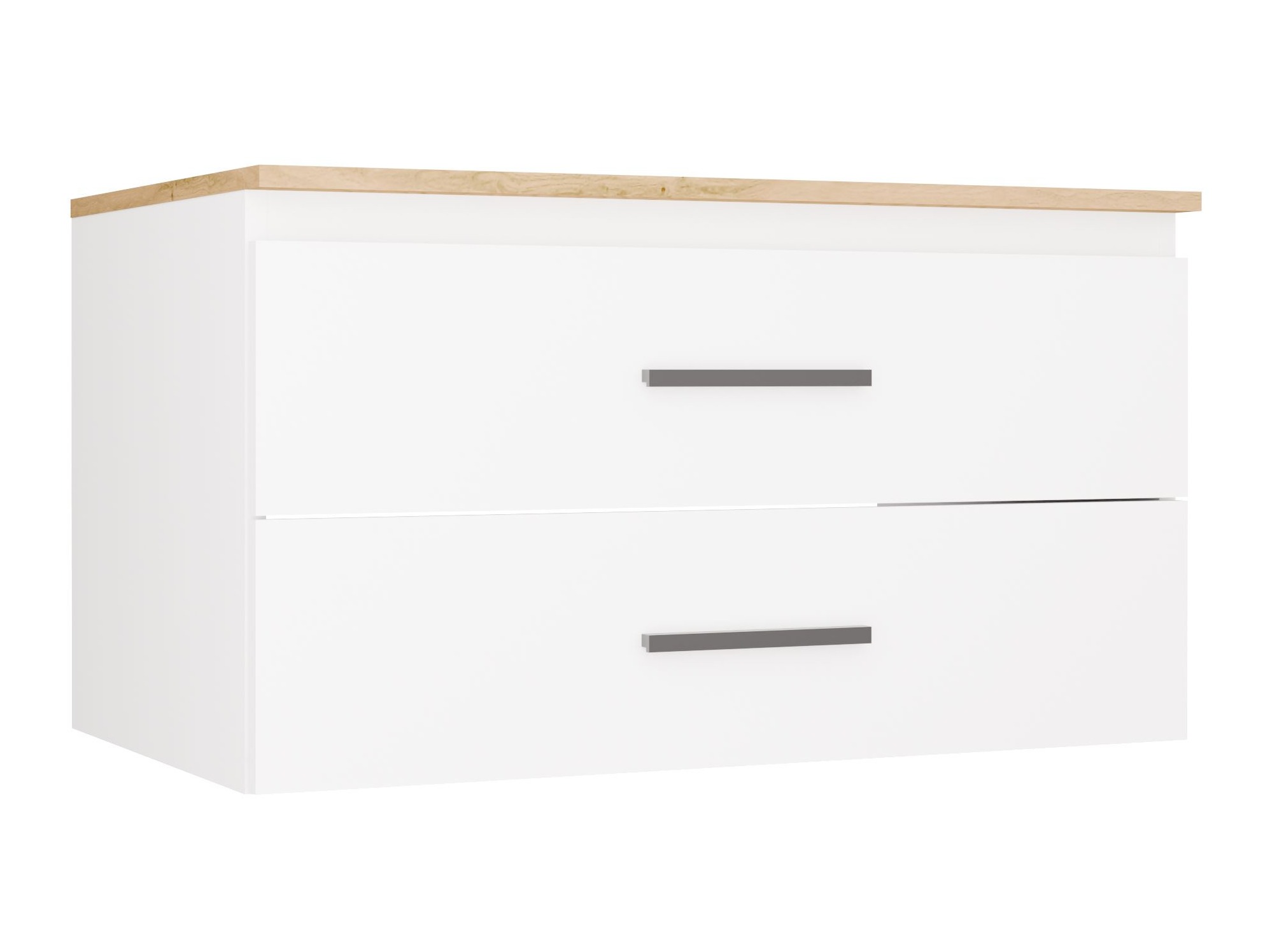 Armario de baño colgante para lavabo Nolmaru 113 (Roble Artisan + Blanco)