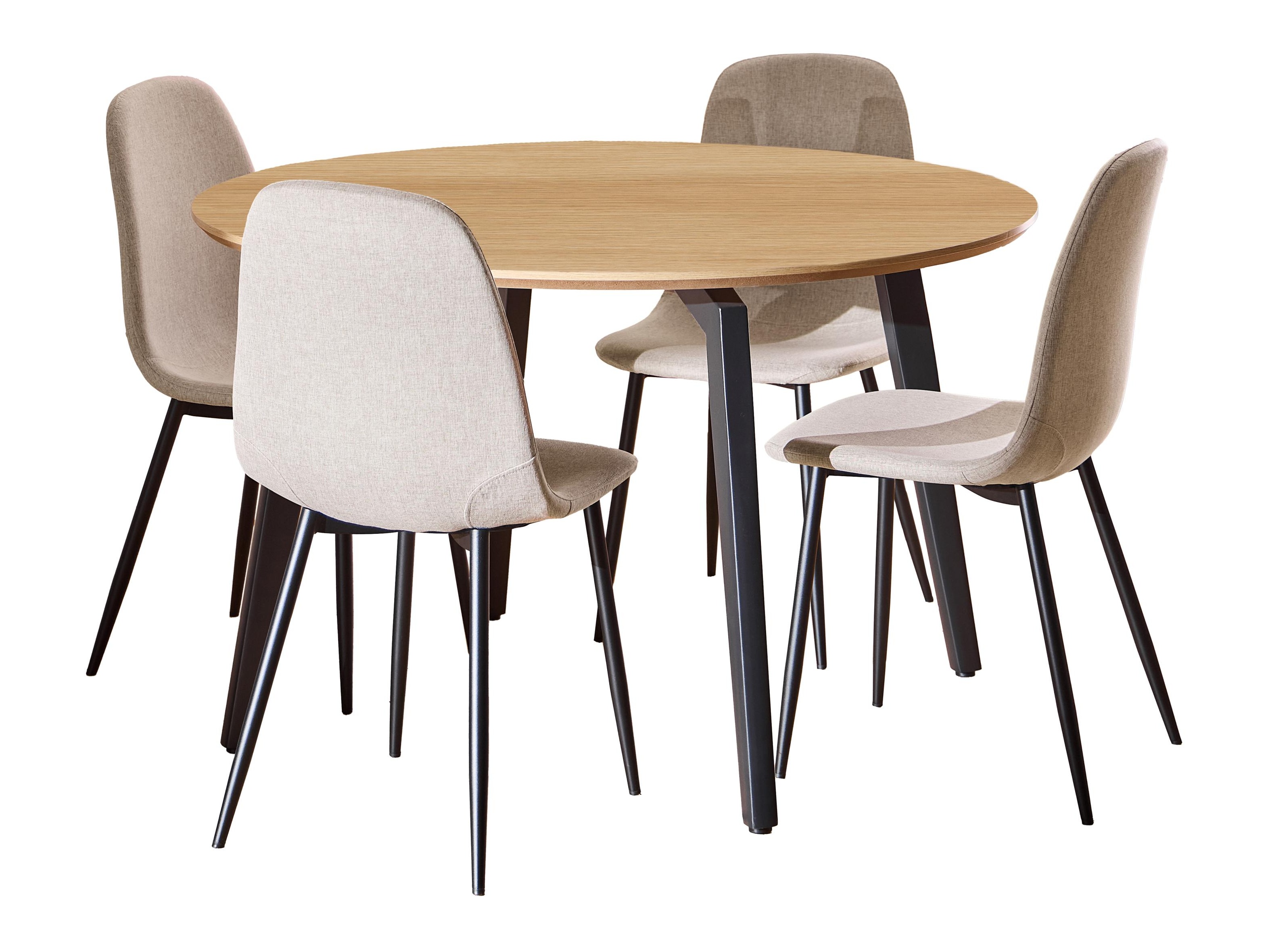 Conjunto de mesas y sillas para comedor Norsica 1008 (Beige)