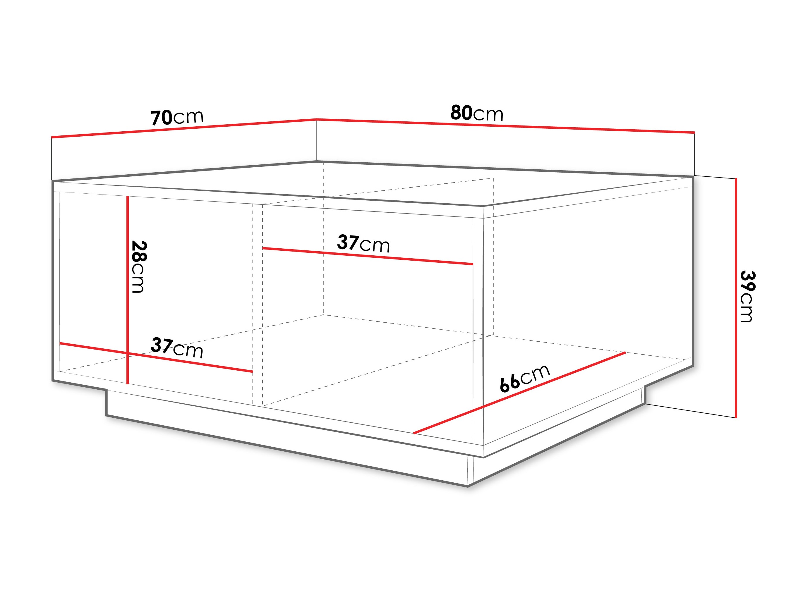 Mesa de centro Comfivo Unda (Mármol blanco + Blanco)