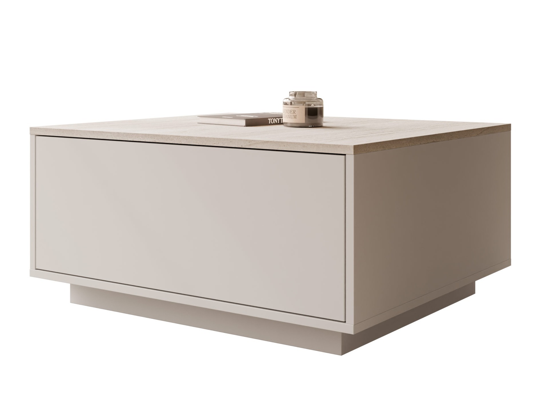 Mesa de centro Comfivo Unda (Travertino claro + Beige)