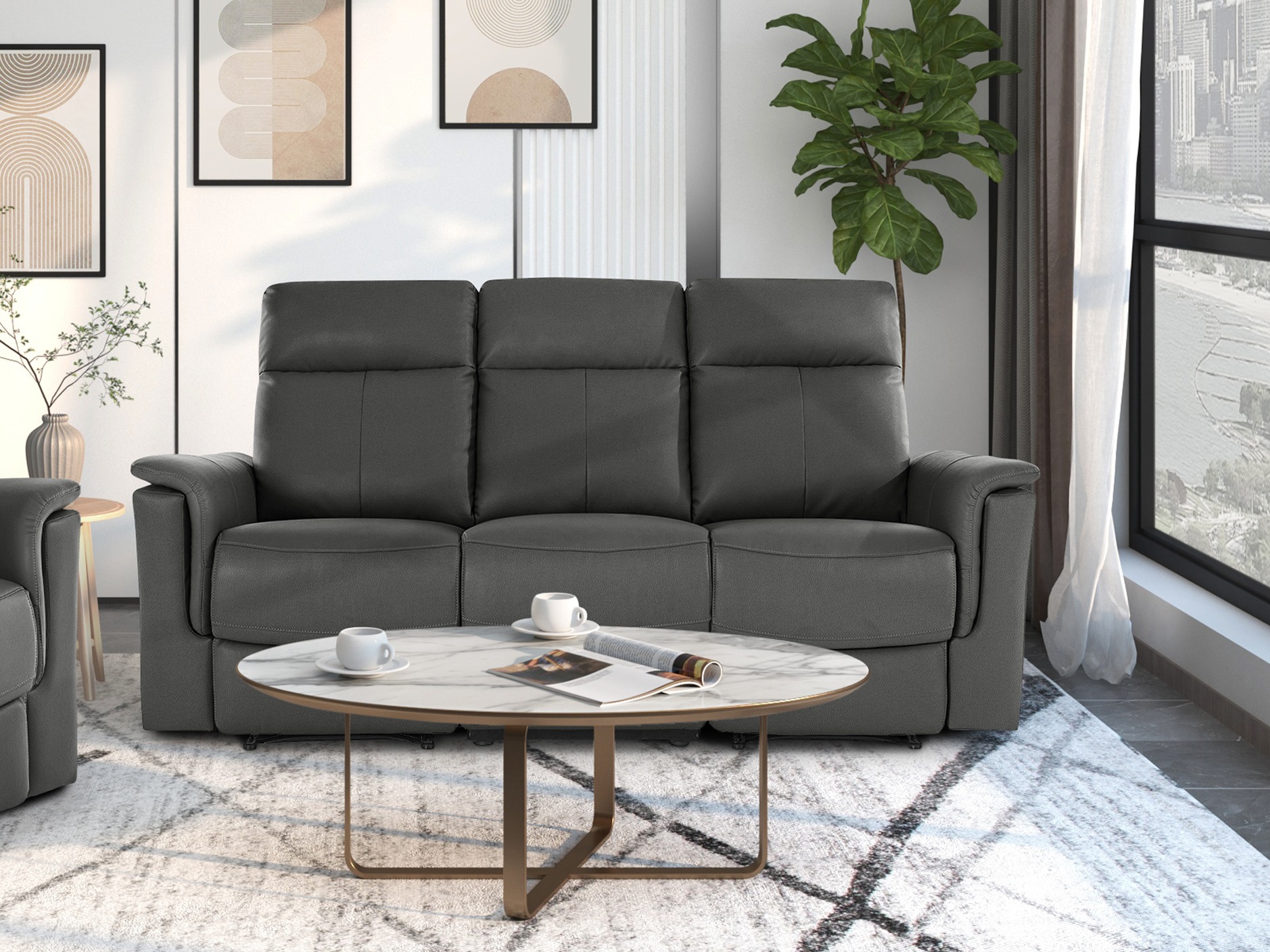 Sofá reclinable Fivmelu 105