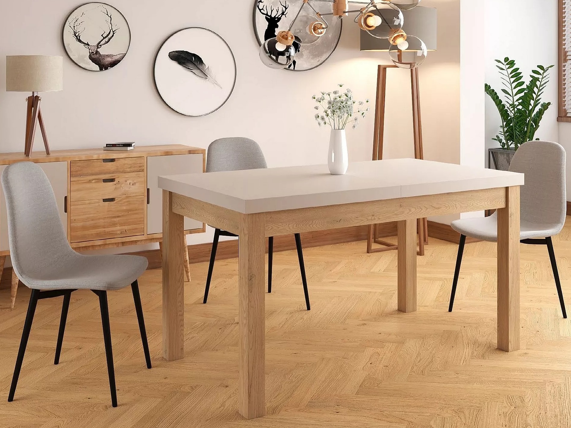 Mesa Detroit 976 (Cachemira + Roble Cremona)