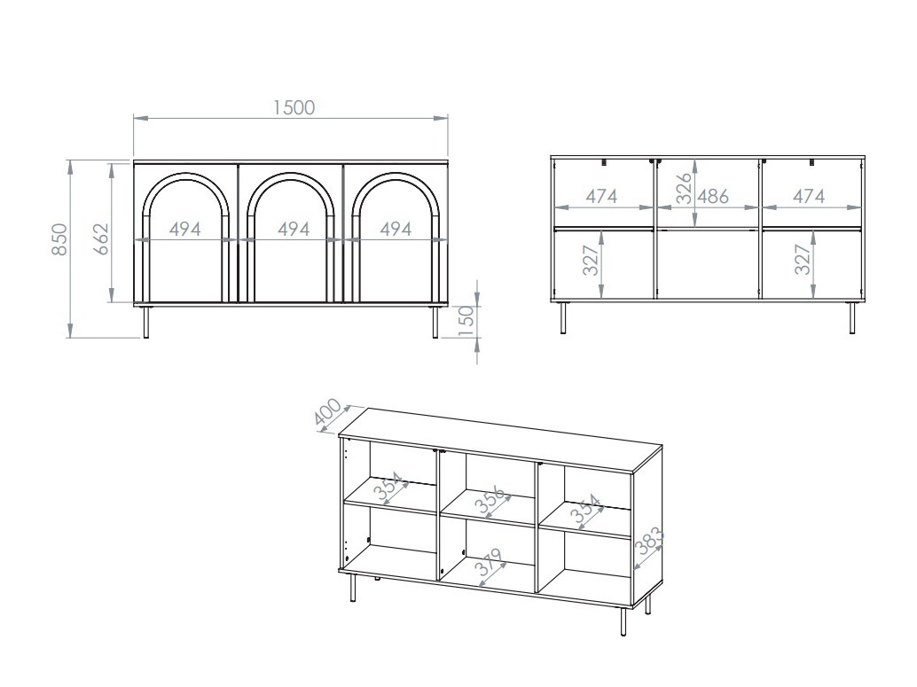 Conjunto de salón Tesnova 104