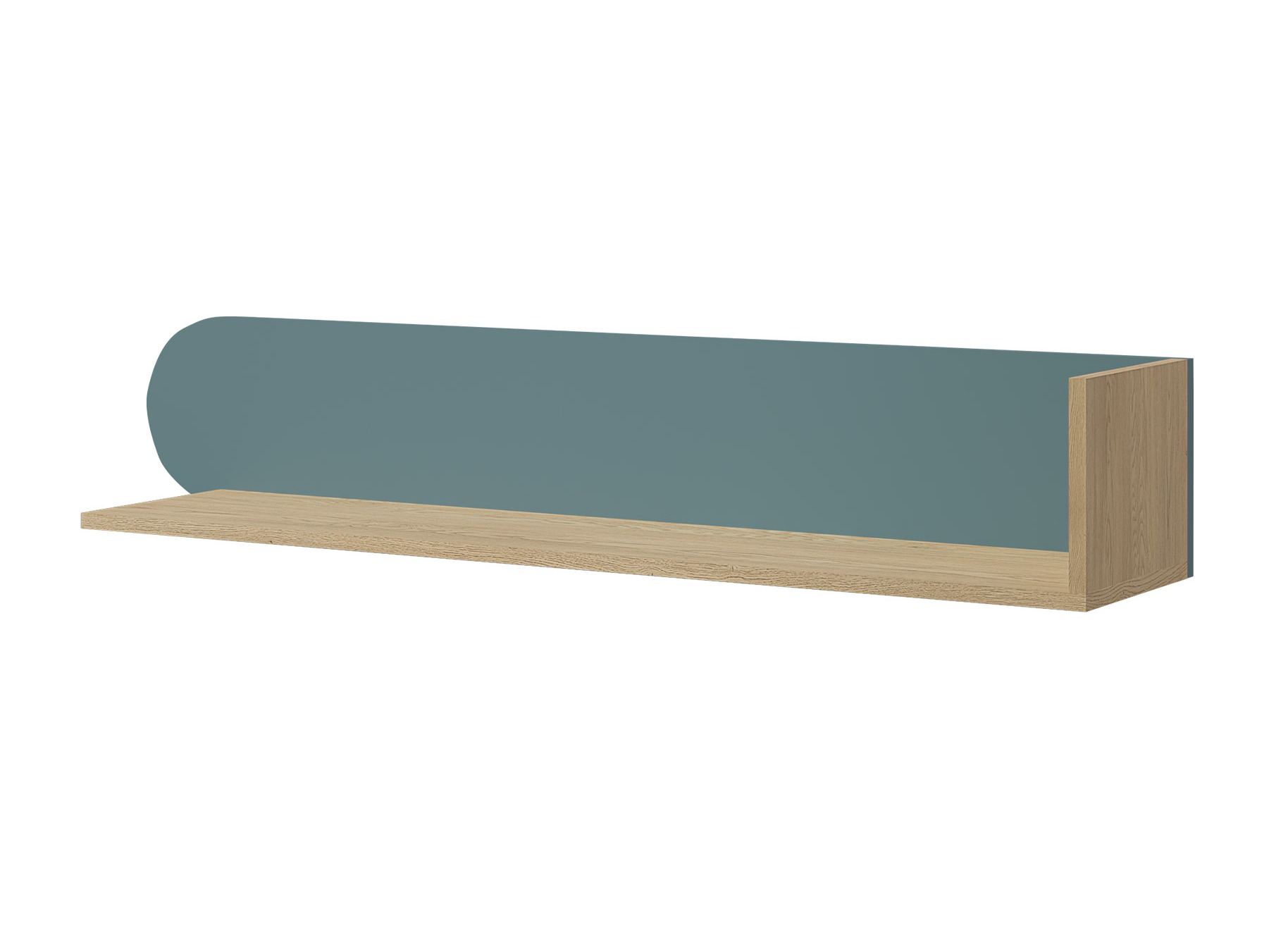 Estantería de pared Fivelbi 113 (Roble Cremona + Azul)