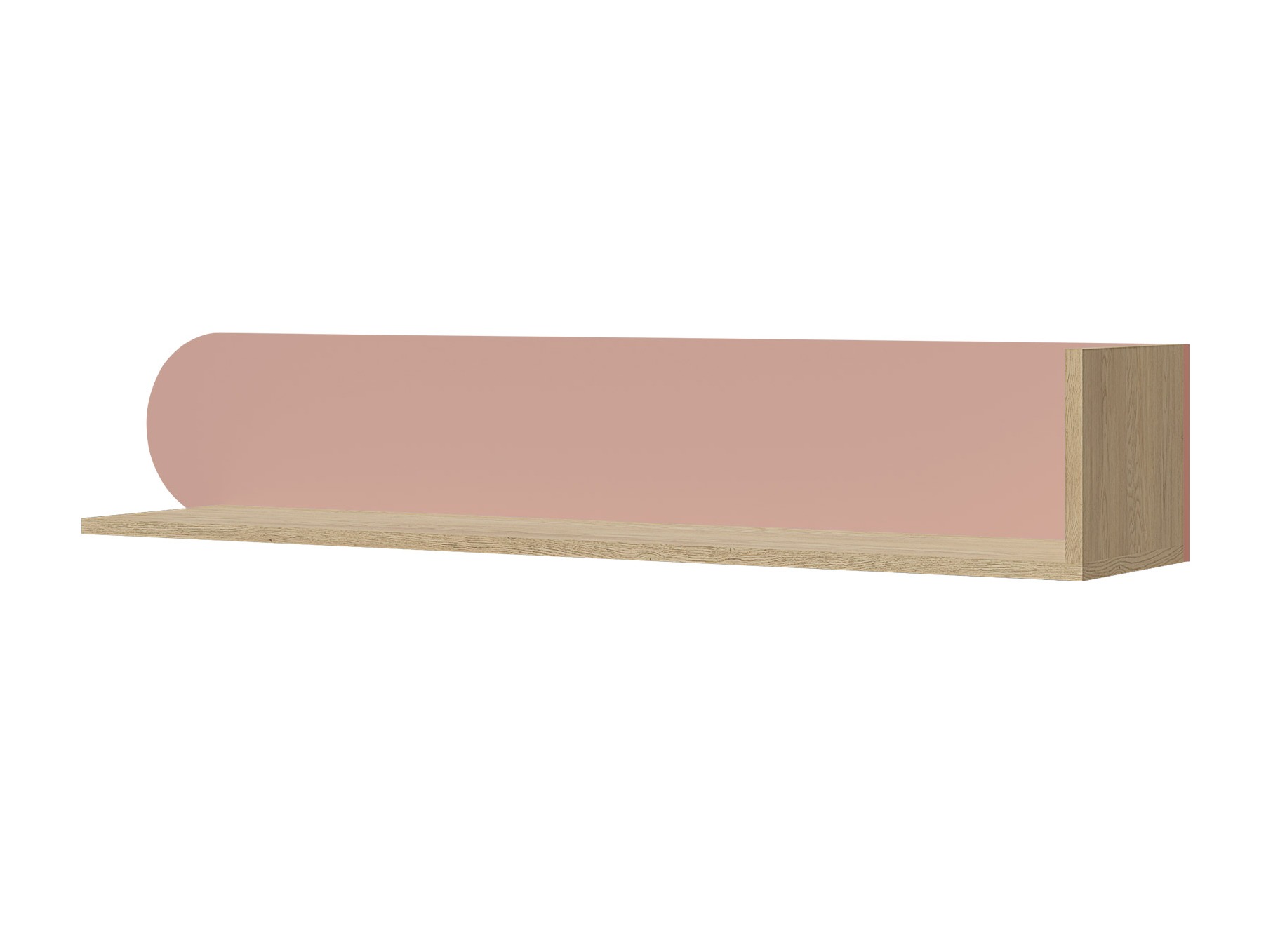 Estantería de pared Fivelbi 113 (Roble Cremona + Rosa)