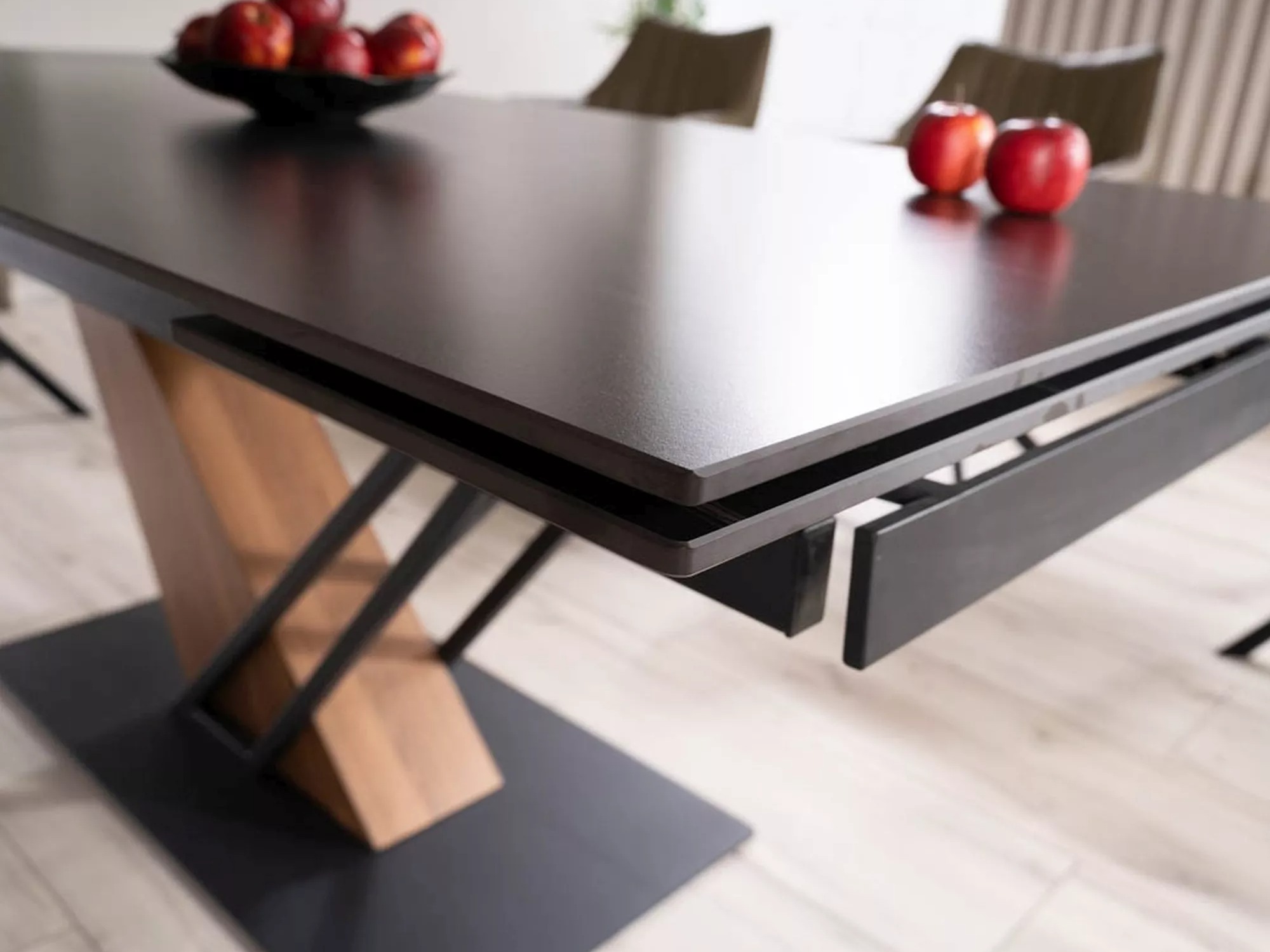 Mesa Detroit 996 (Mármol negro + Roble)