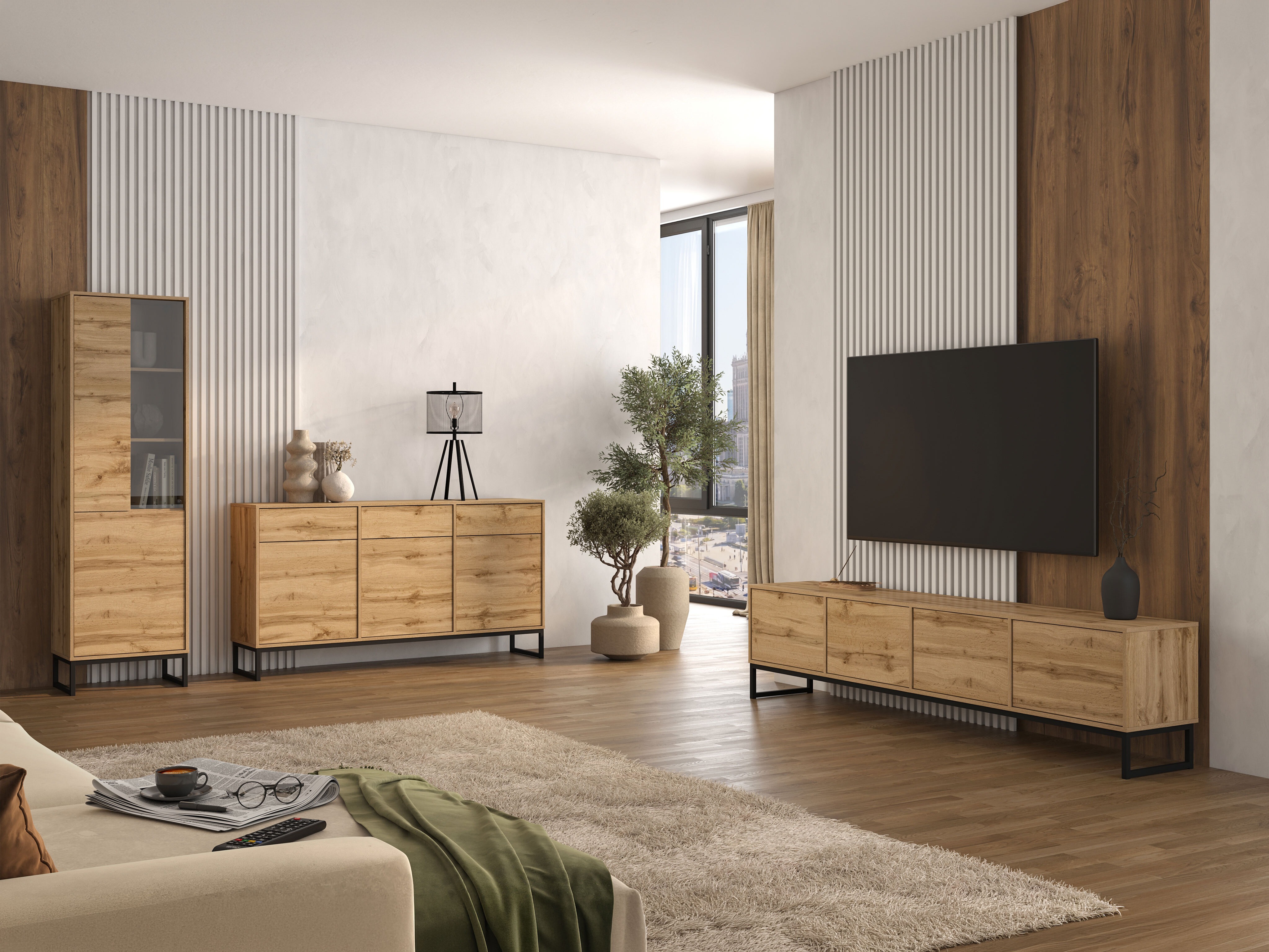 Conjunto de salón Maravio 106 (Roble wotan)