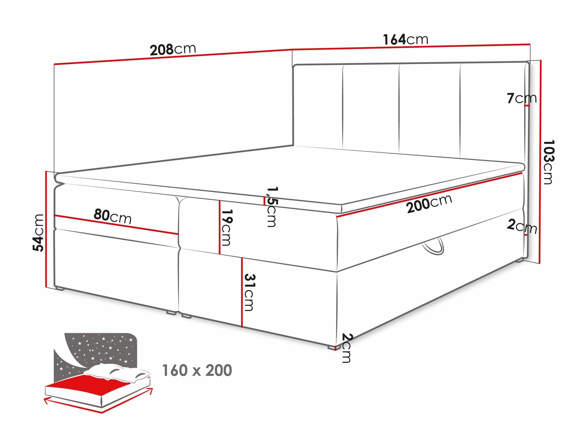 Cama continental SP7103
