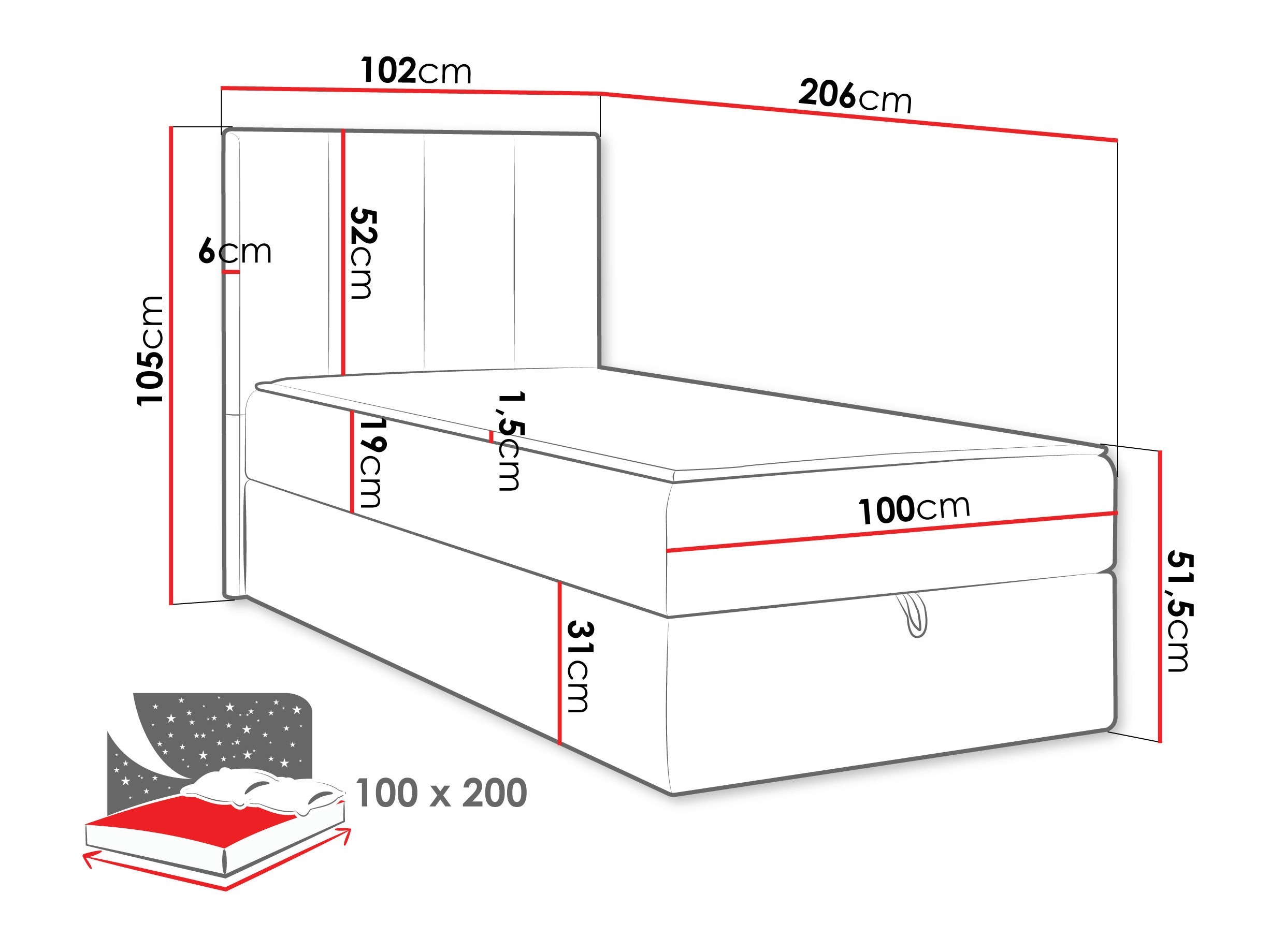 Cama continental Oppidum I (Polo 872)