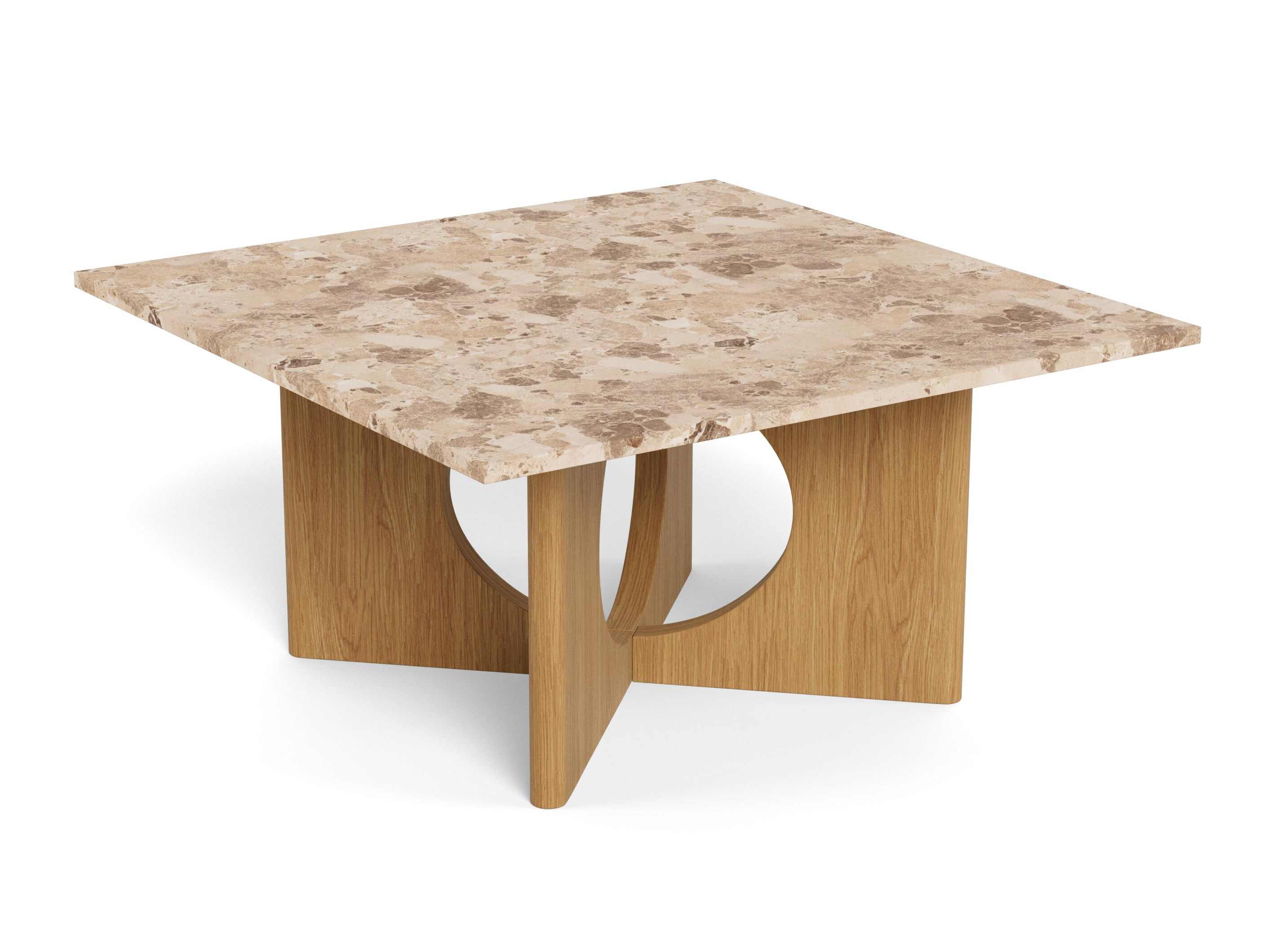 Mesa de centro Norsica 1098 (Roble + Mármol marrón)