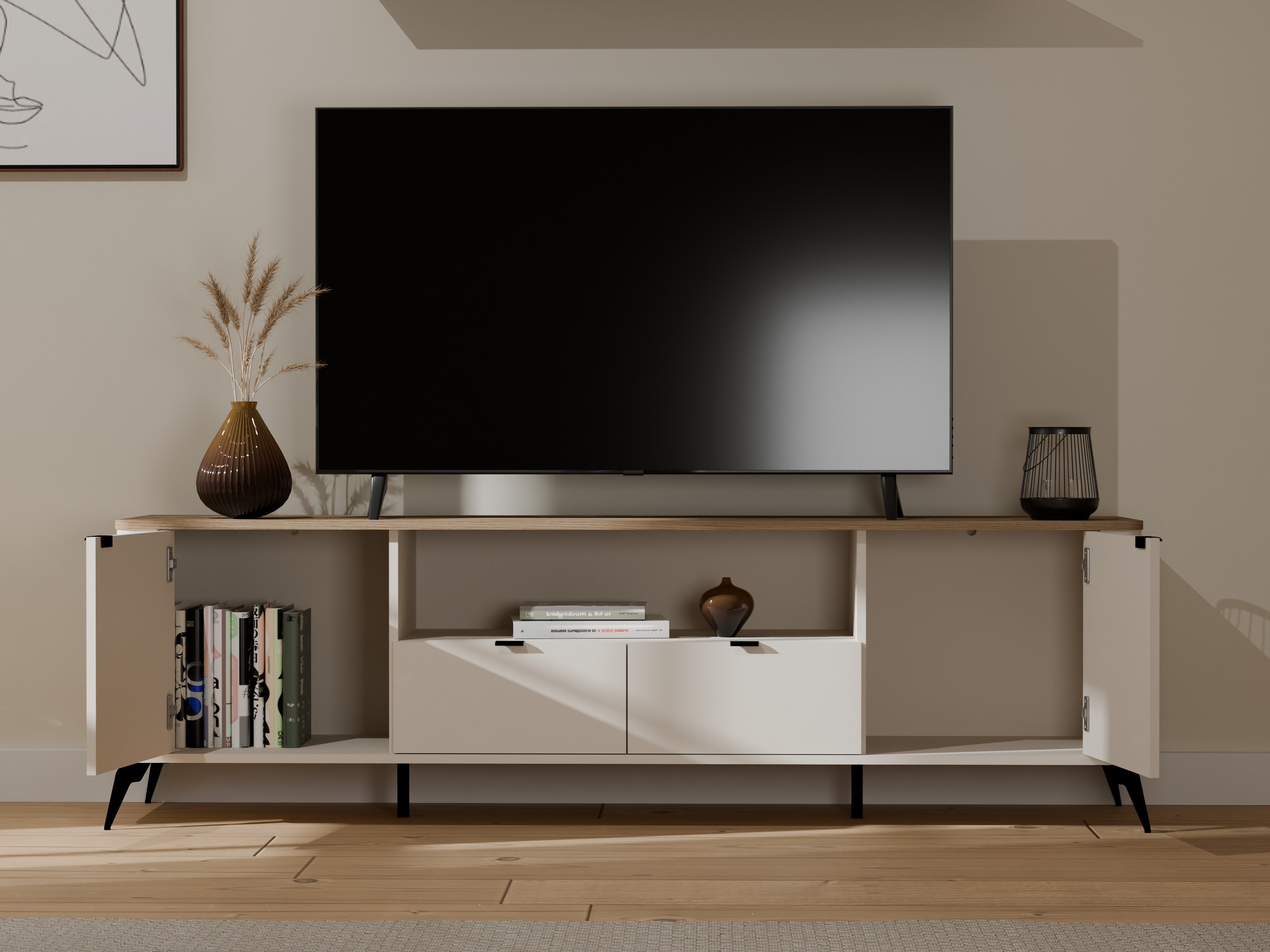 Mueble TV Soavie 108 (Cachemira + Roble)