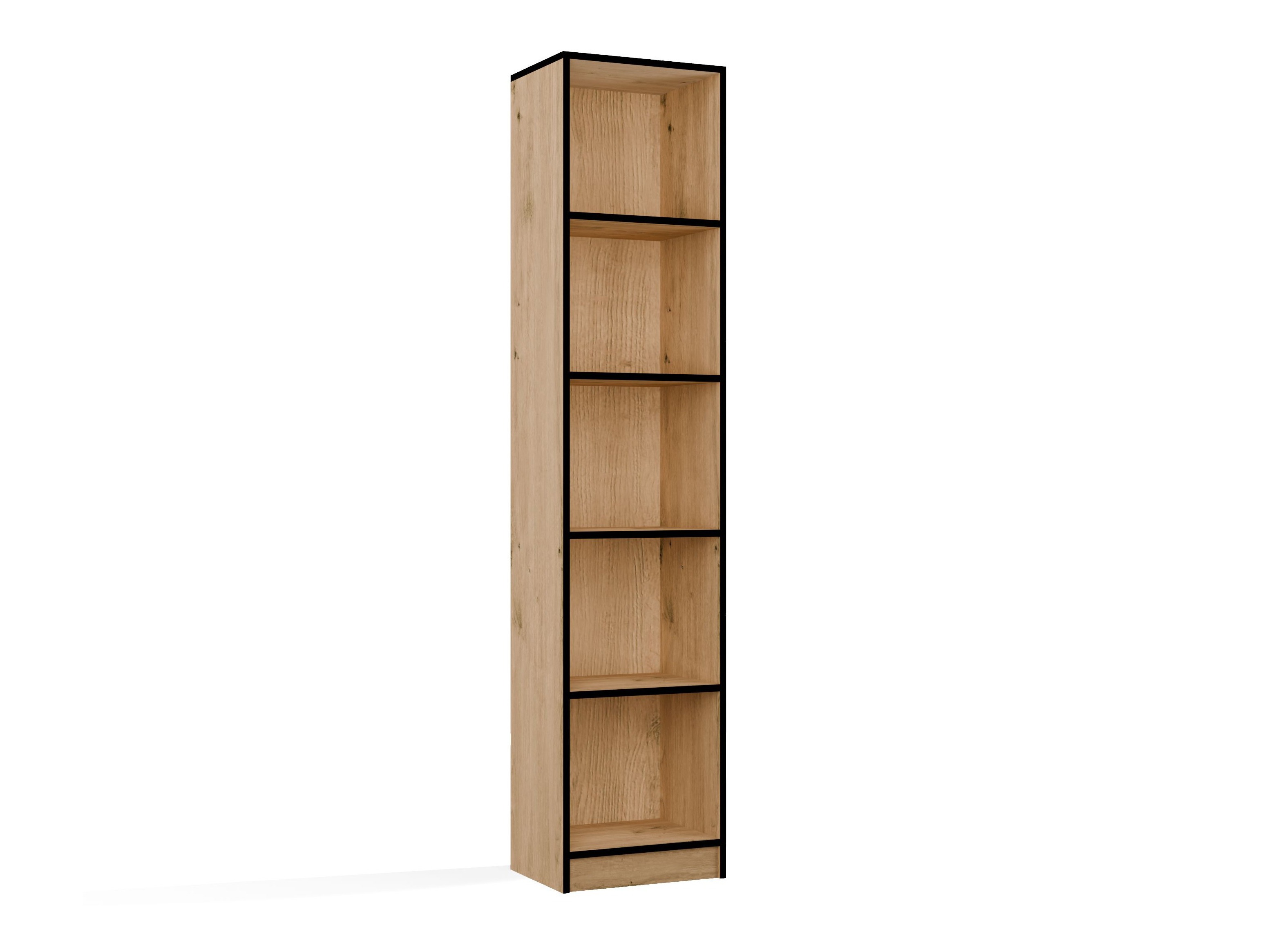 Estantería Mandeville 183 (Roble Artisan + Negro)