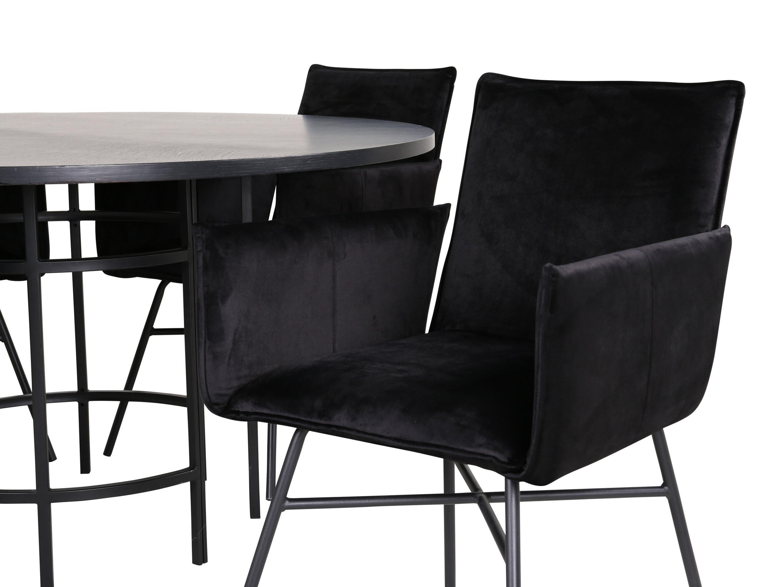 Conjunto de mesas y sillas para comedor Dallas 2337 (Negro)