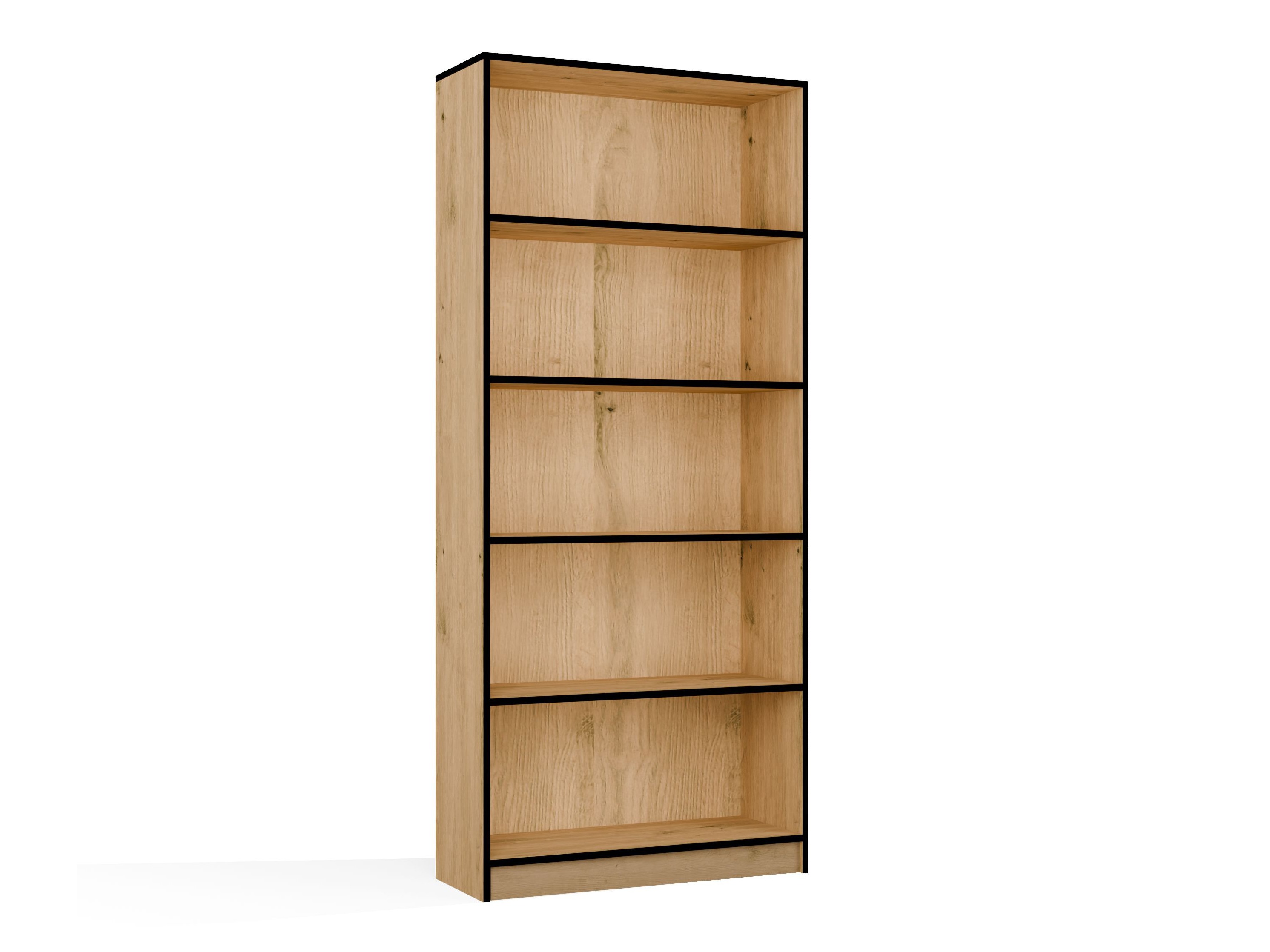 Estantería Mandeville 253 (Roble Artisan + Negro)