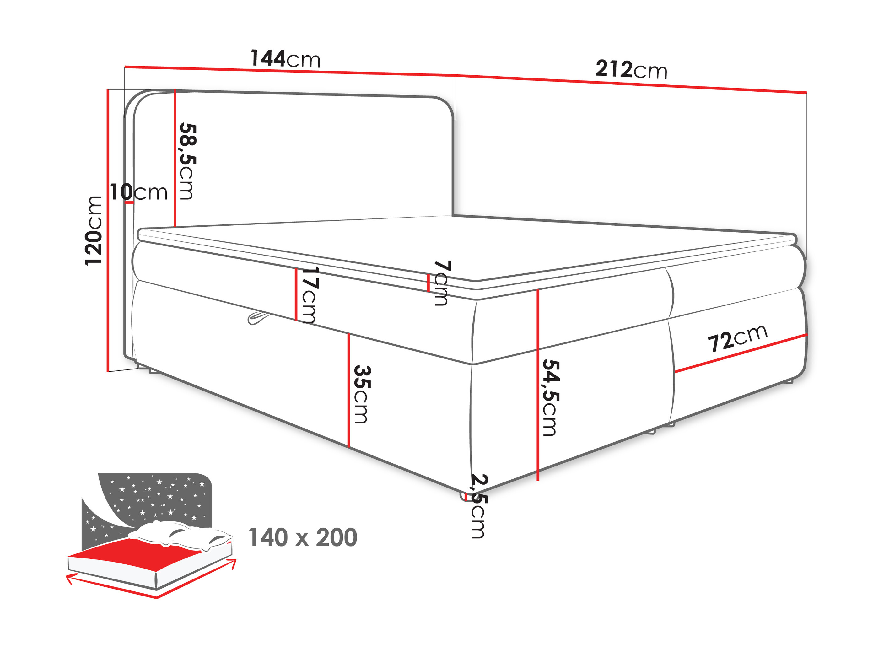 Cama continental Portage 111 (Vibe 03)