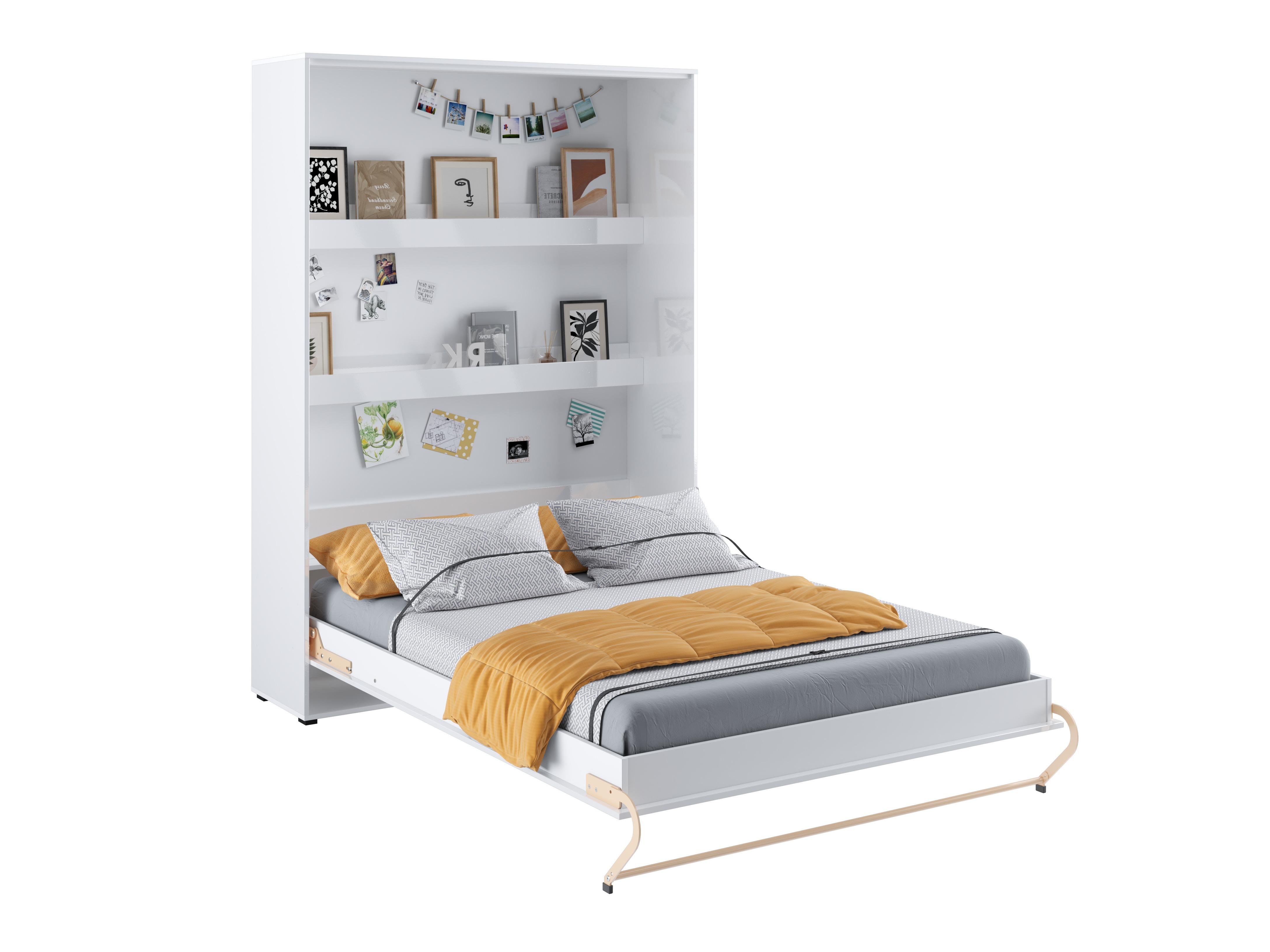 Cama plegable Concept Pro Lenart III (Blanco + Blanco brillante)