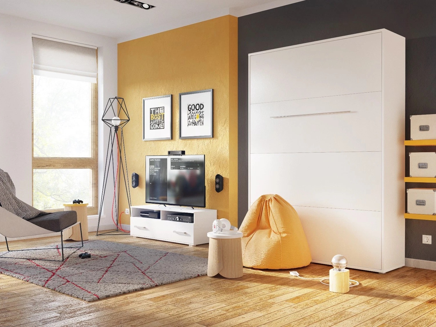 Cama plegable Concept Pro Lenart III (Blanco)