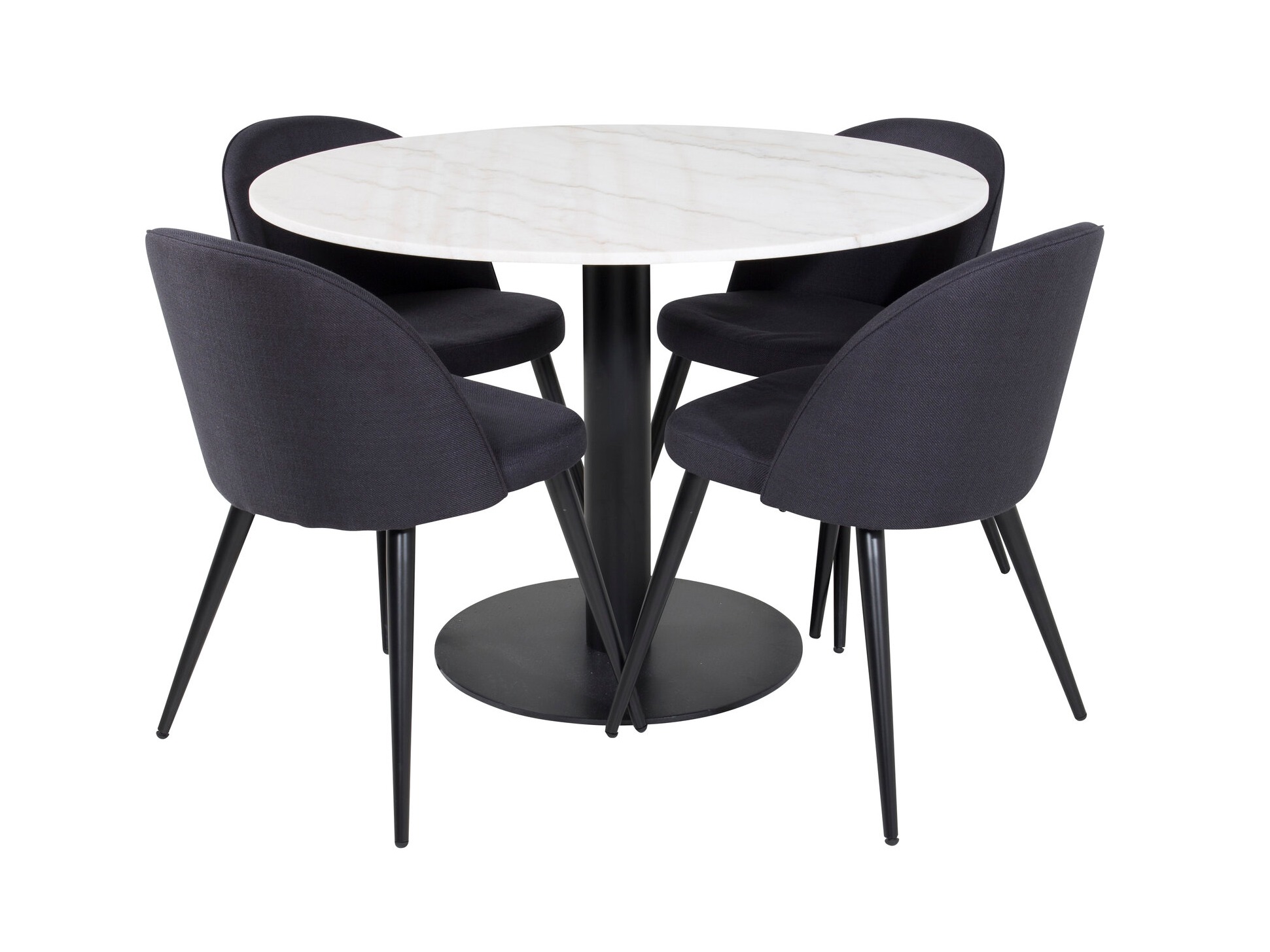 Conjunto de mesas y sillas para comedor Dallas 2572 (Negro)