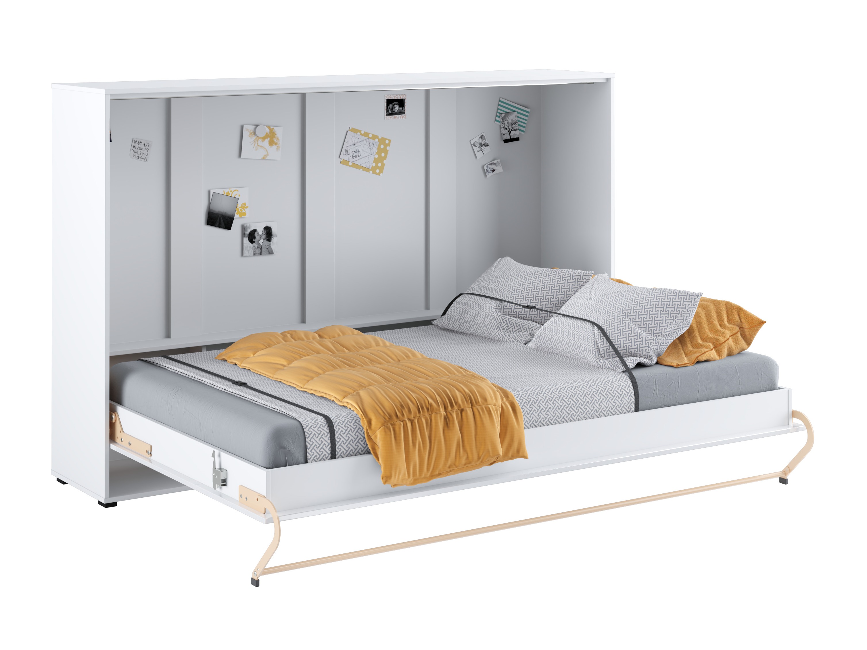 Cama plegable Concept Pro Lenart IV (Blanco + Blanco brillante)