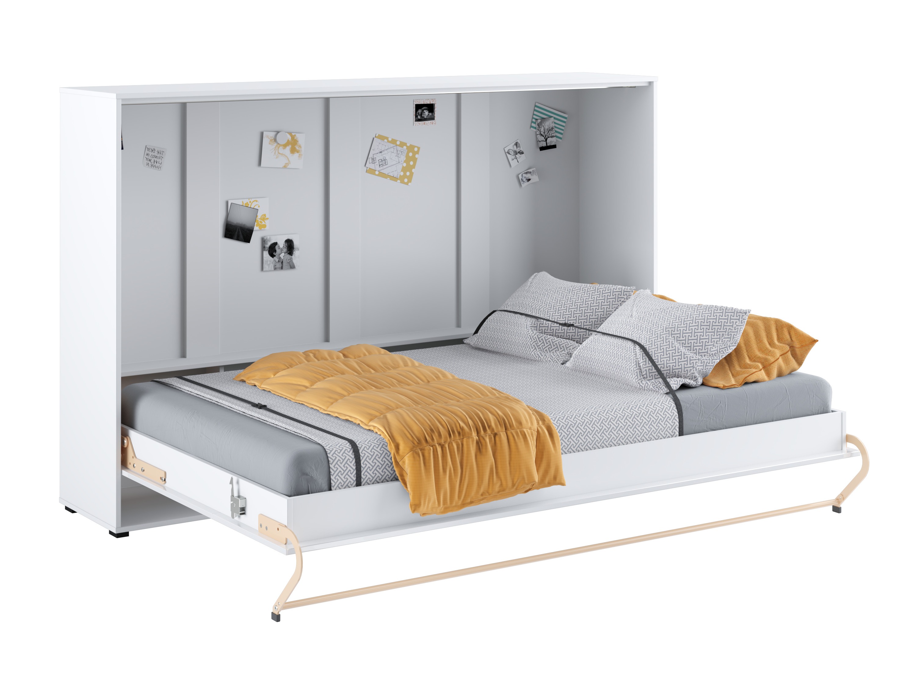 Cama plegable Concept Pro Lenart IV (Blanco + Blanco brillante)