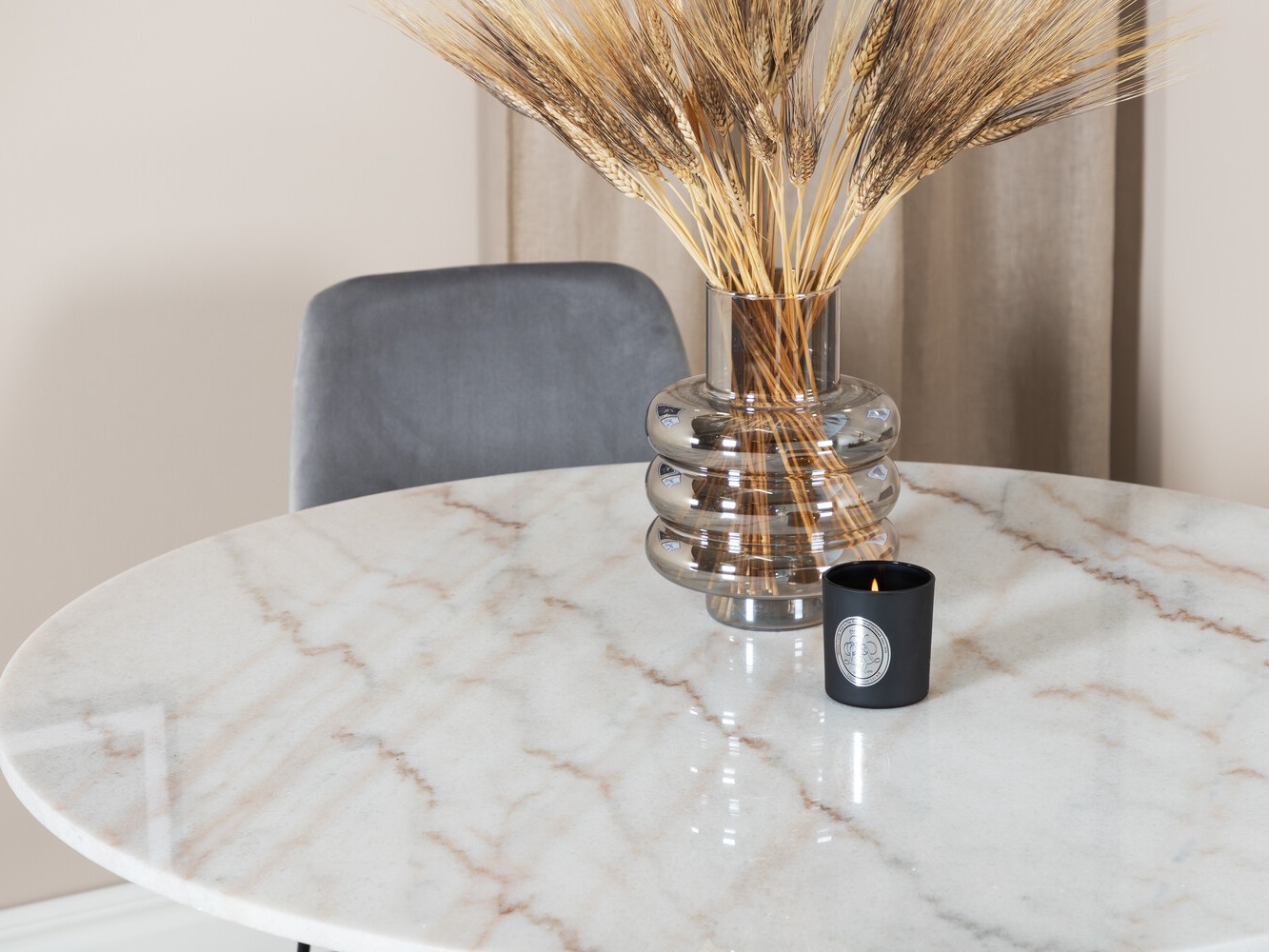 Conjunto de mesas y sillas para comedor Dallas 2601 (Gris + Negro)
