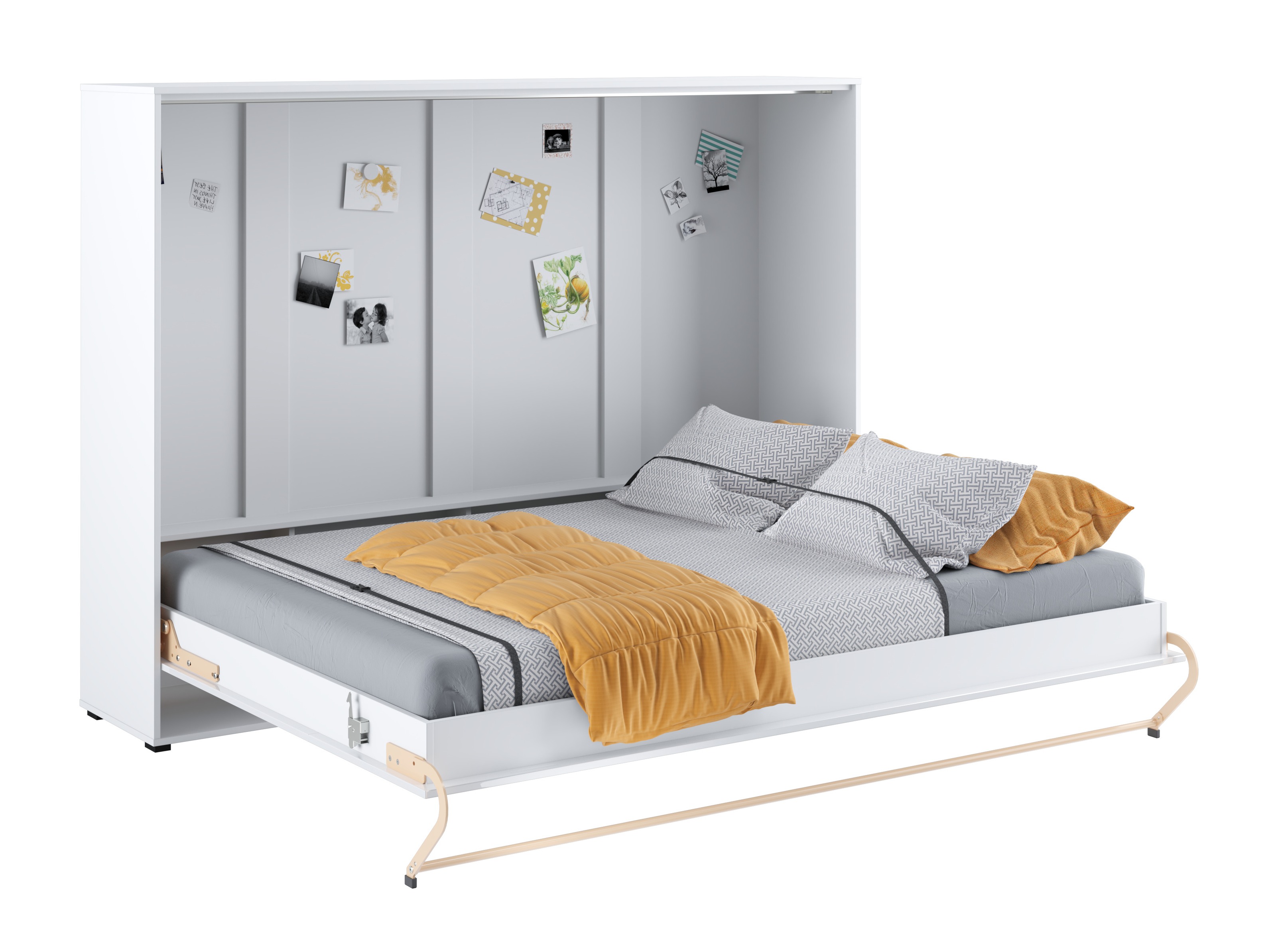 Cama plegable Concept Pro Lenart IV (Blanco + Blanco brillante)