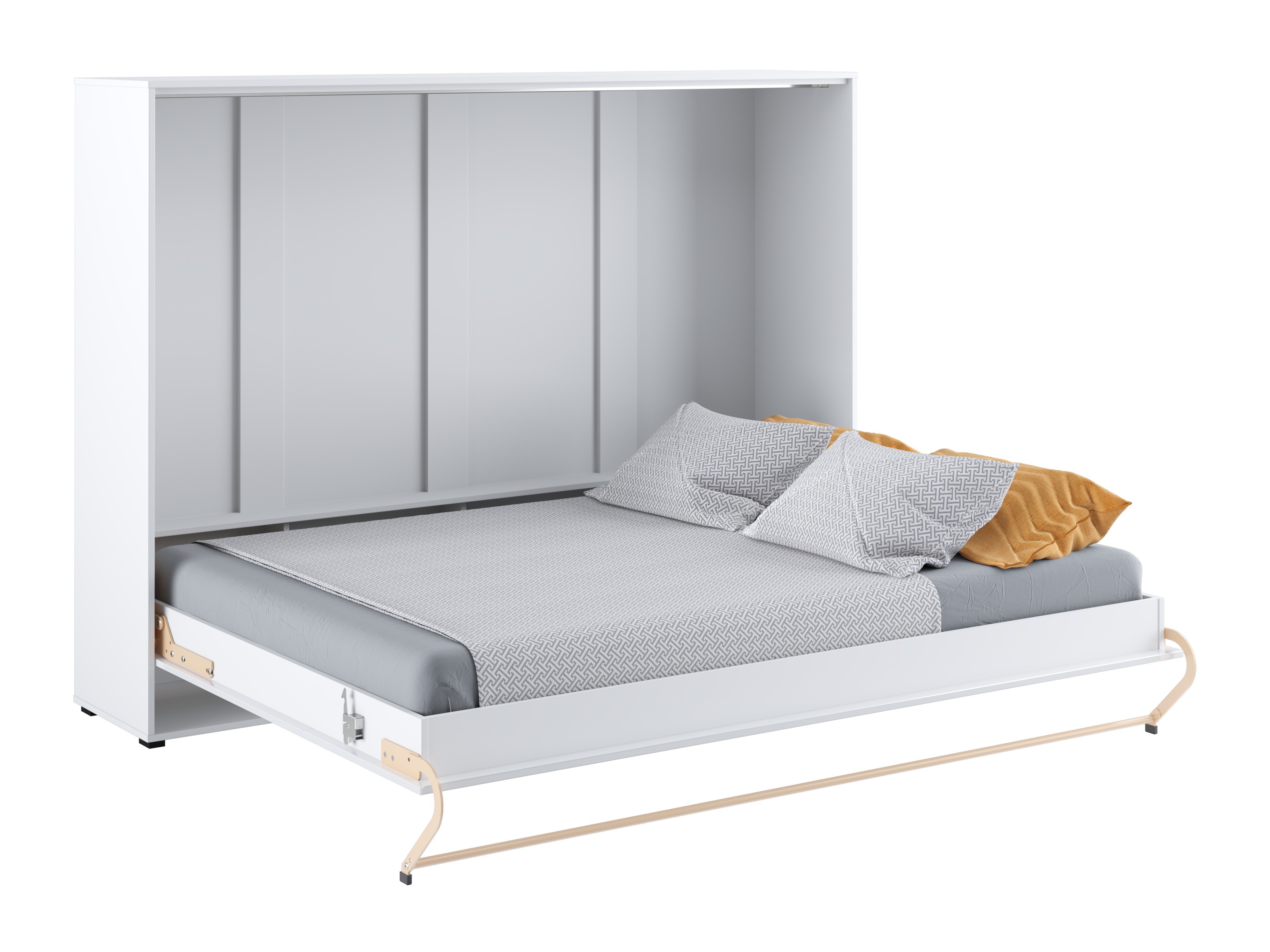 Cama plegable Concept Pro Lenart IV (Blanco + Blanco brillante)