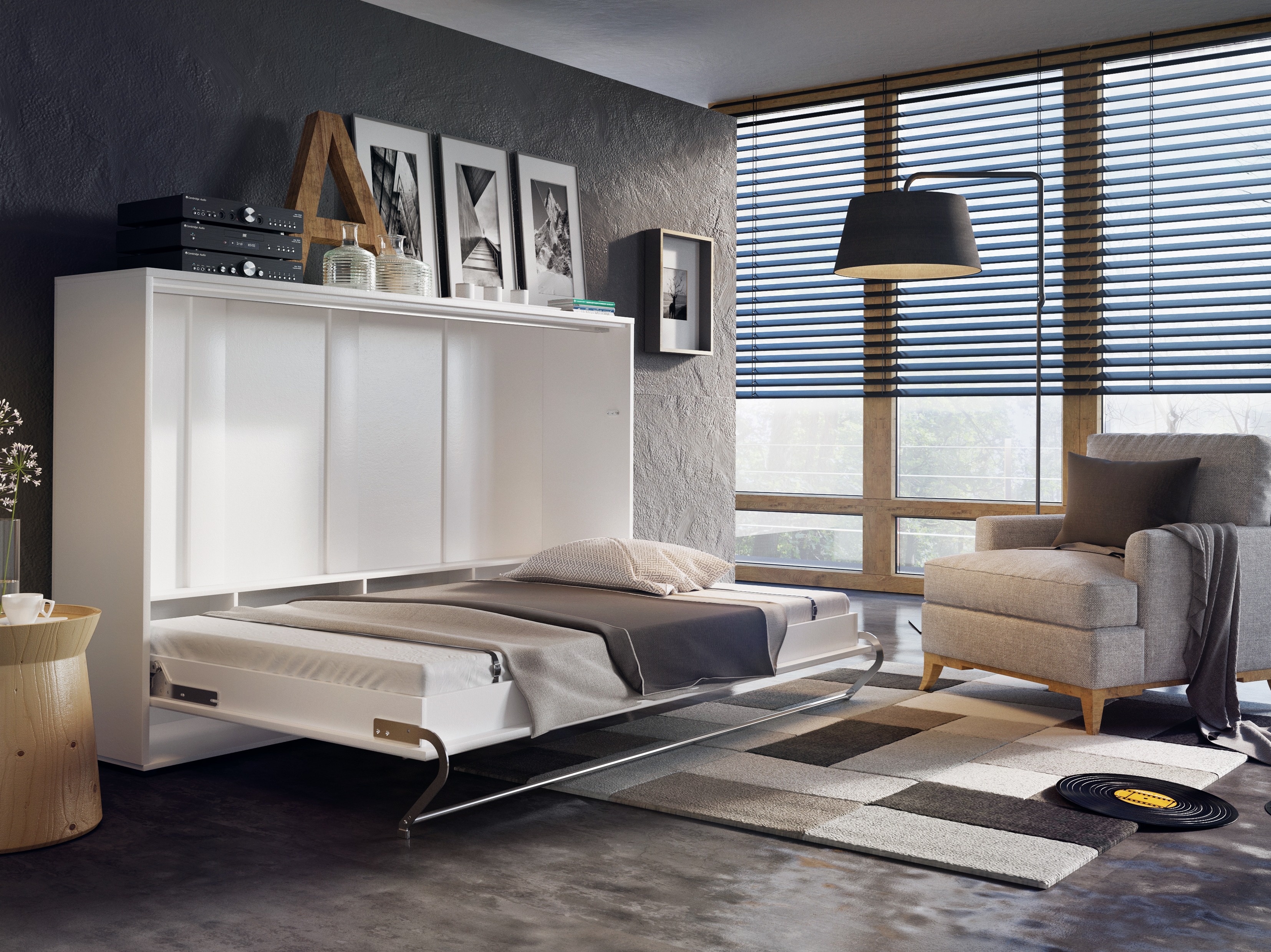 Cama plegable Concept Pro Lenart IV (Blanco)