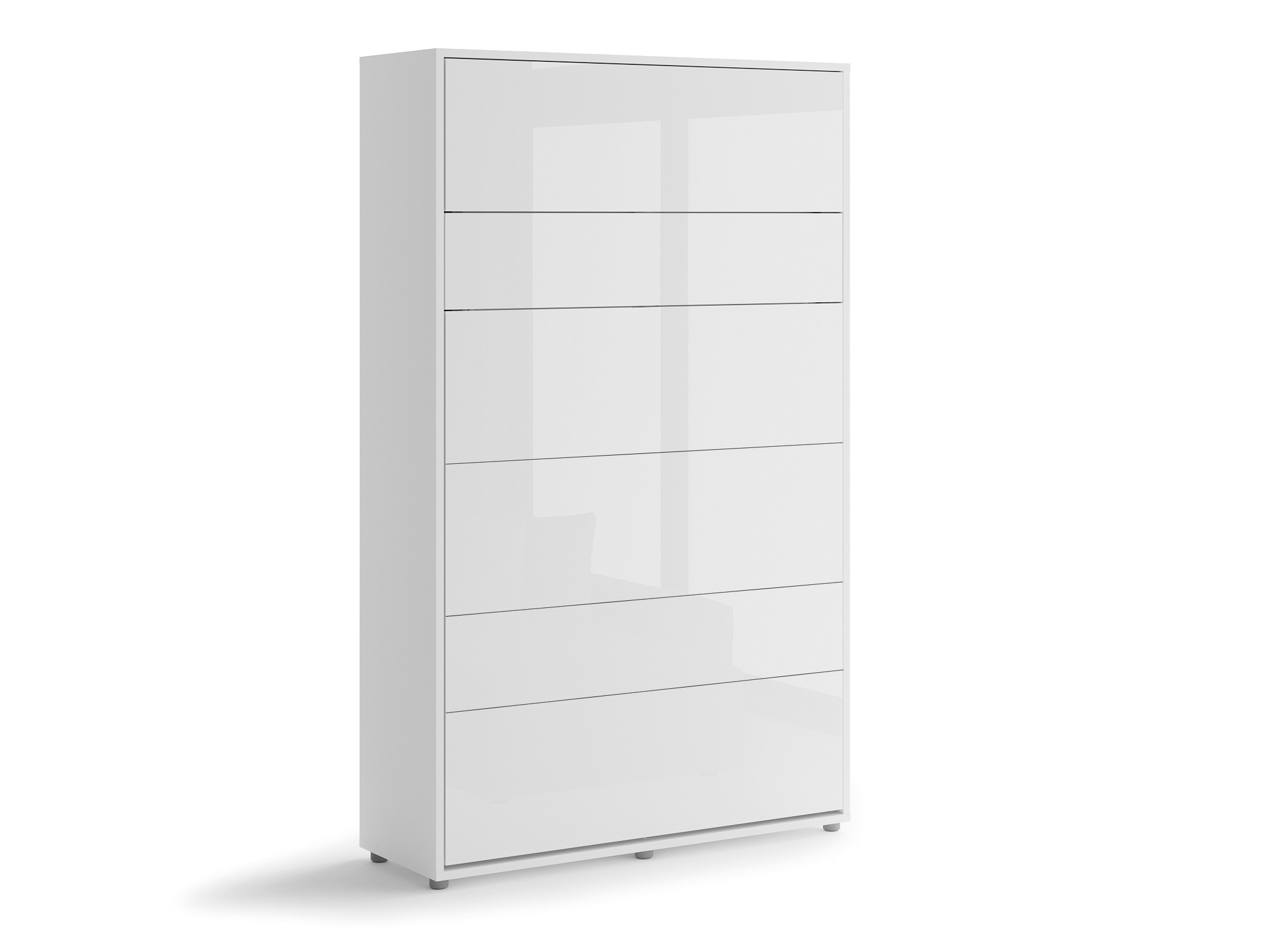 Cama plegable Concept Lenart (Blanco + Blanco brillante)