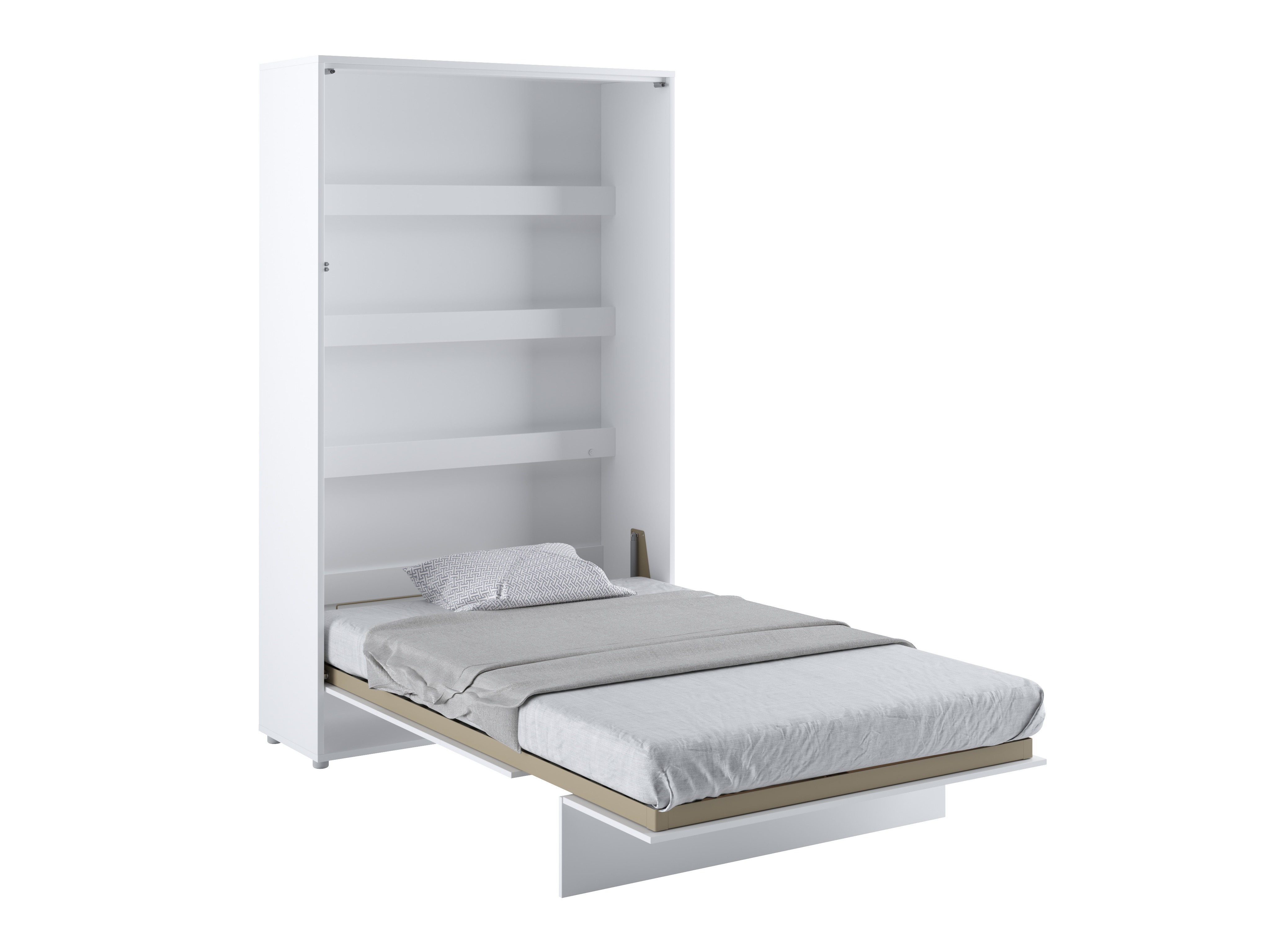 Cama plegable Concept Lenart (Blanco + Blanco brillante)