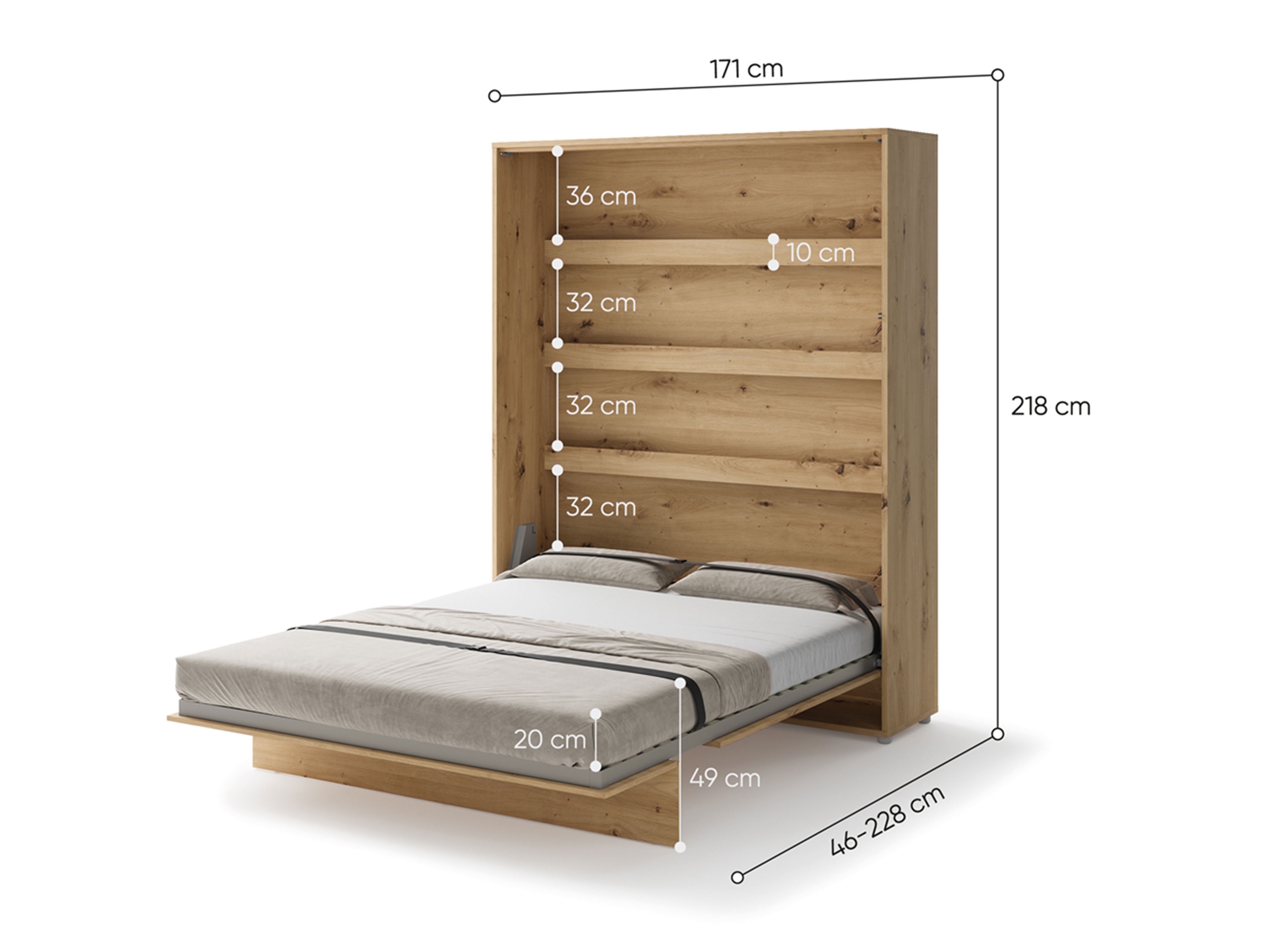 Cama plegable Concept Lenart (Blanco)